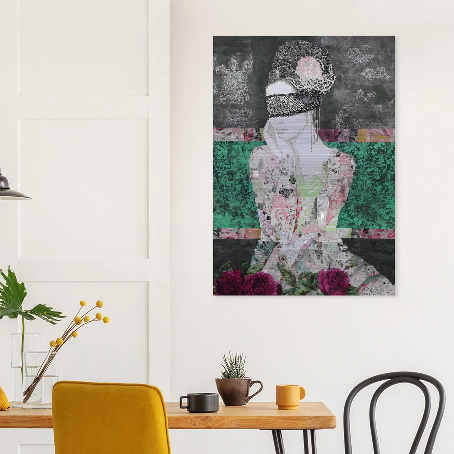 Dame de Dentelle — tableau aluminium — vue 8 — art mural STNCL