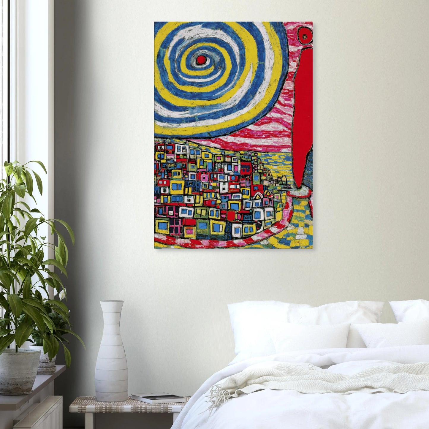 La Spirale et les Maisons — tableau sur toile — vue 7 — art mural STNCL