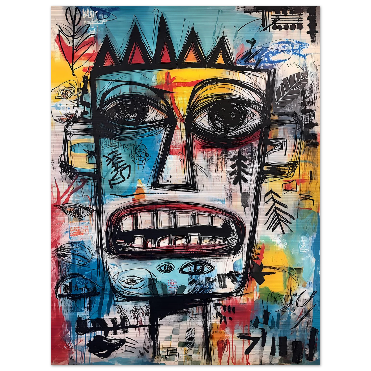 Roi Primitif — tableau aluminium — vue 5 — art mural STNCL