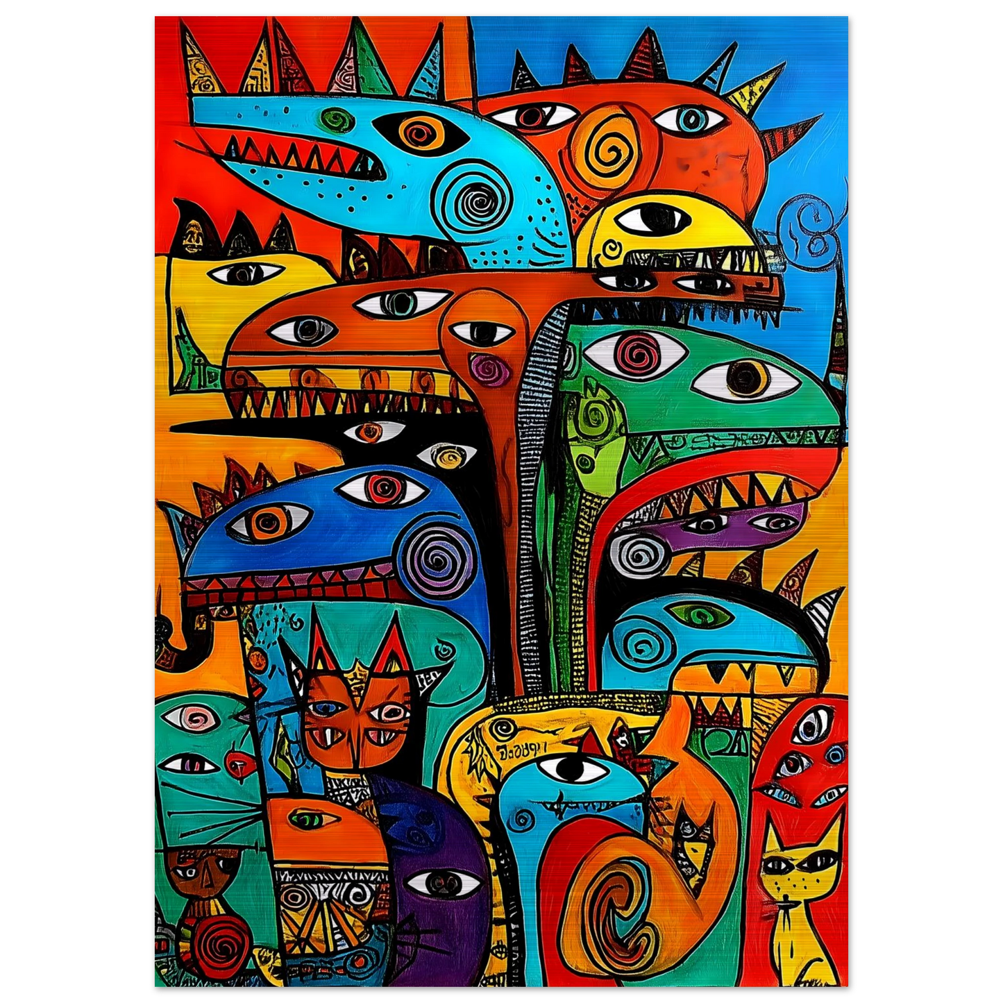 La Tribu — tableau aluminium — vue 4 — art mural STNCL
