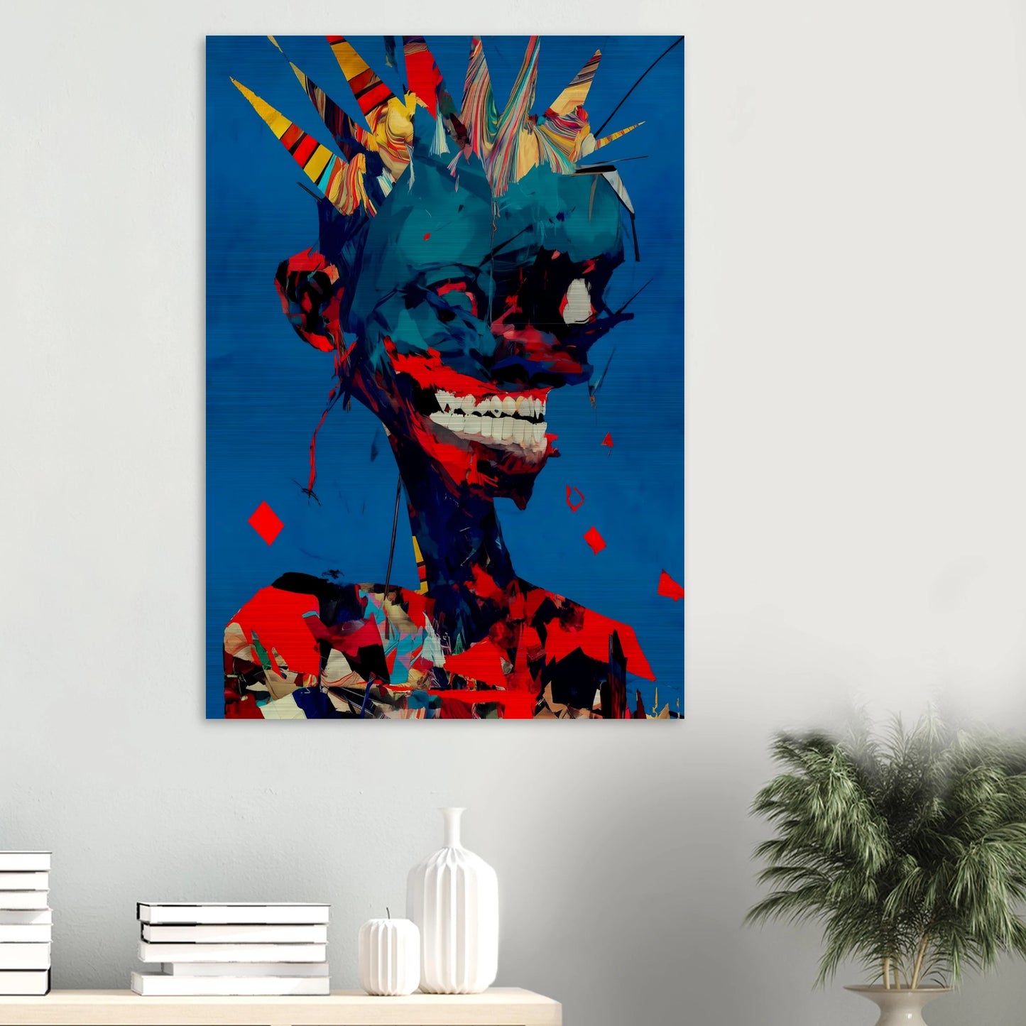Le Rire Bleu — tableau aluminium — vue 6 — art mural STNCL