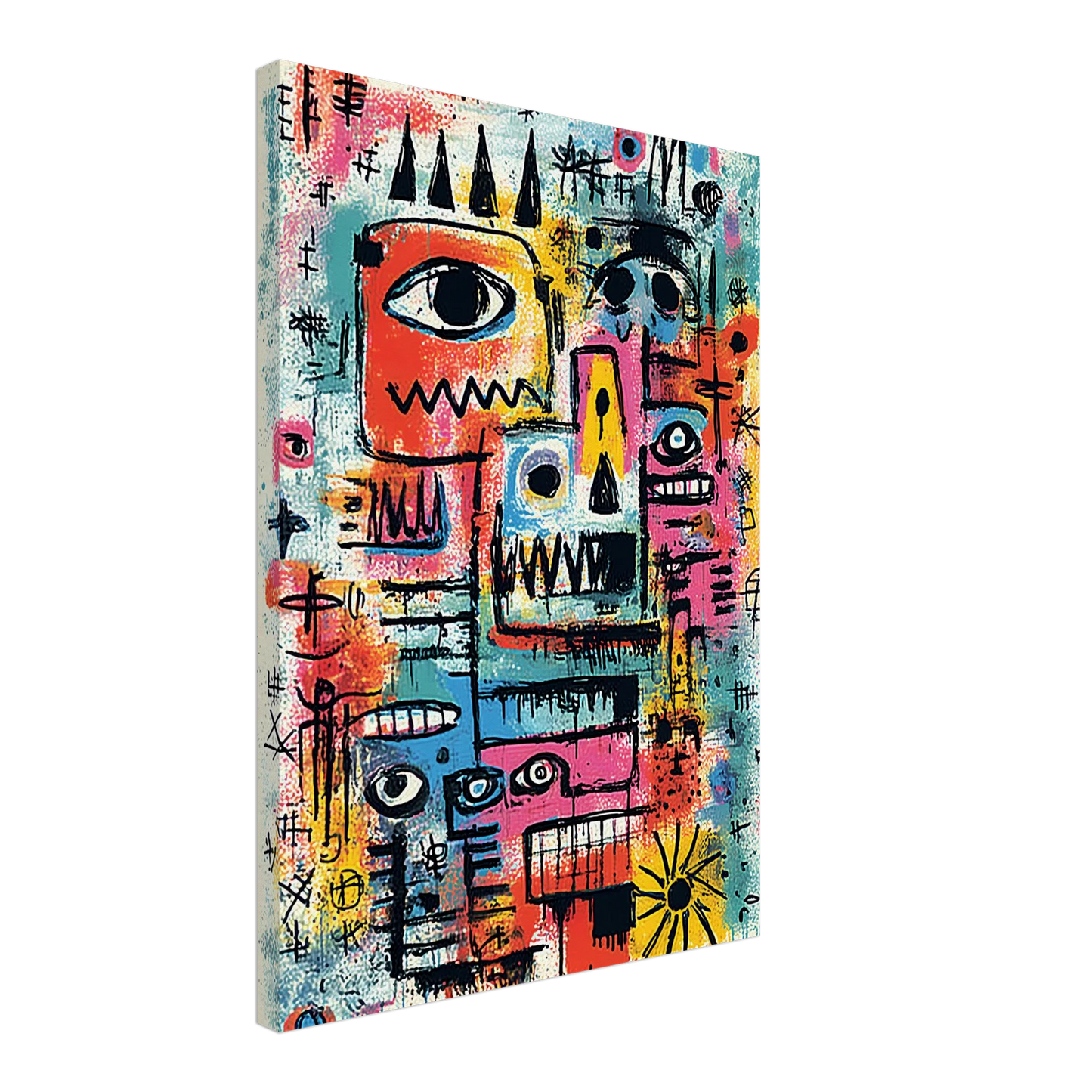 Tribu Primitive — tableau sur toile — vue 3 — art mural STNCL