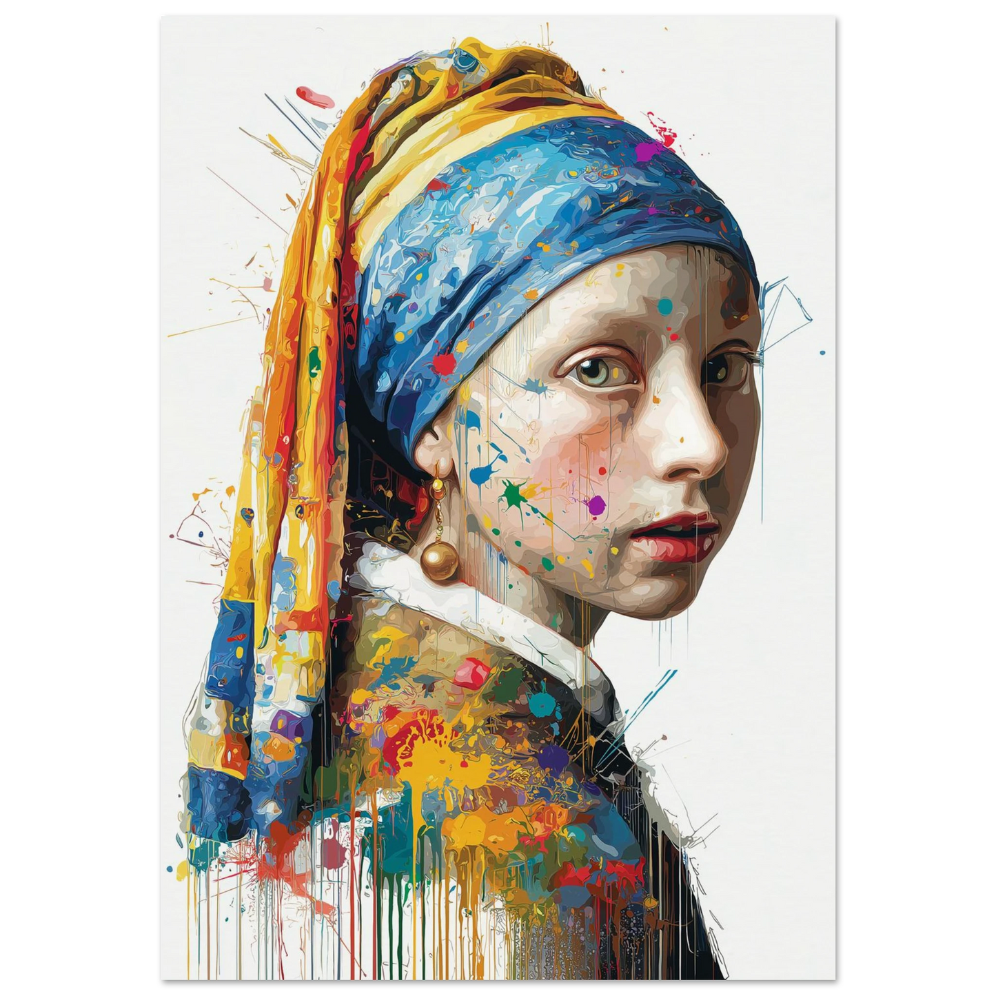 Jeune Fille aux Éclaboussures — affiche d'art — art mural STNCL