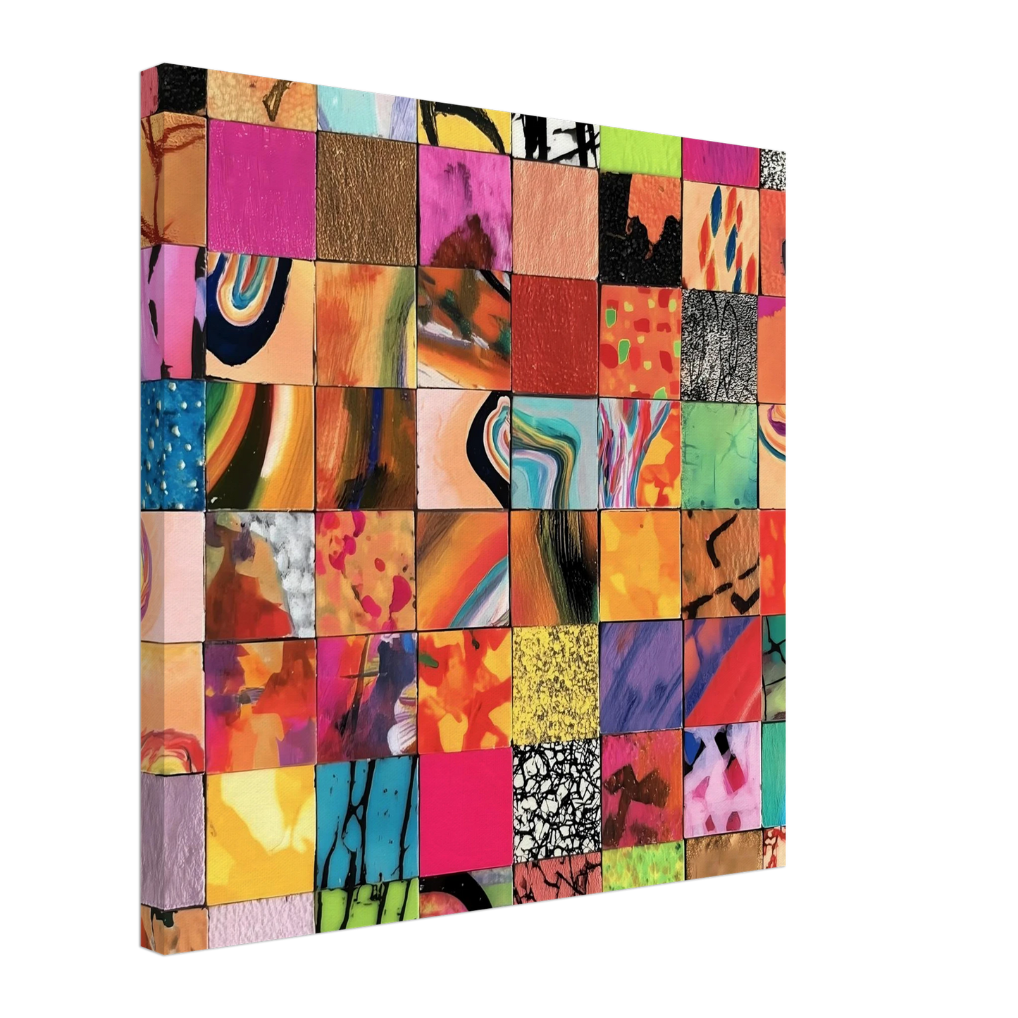 Damier des Matières — tableau sur toile — art mural STNCL