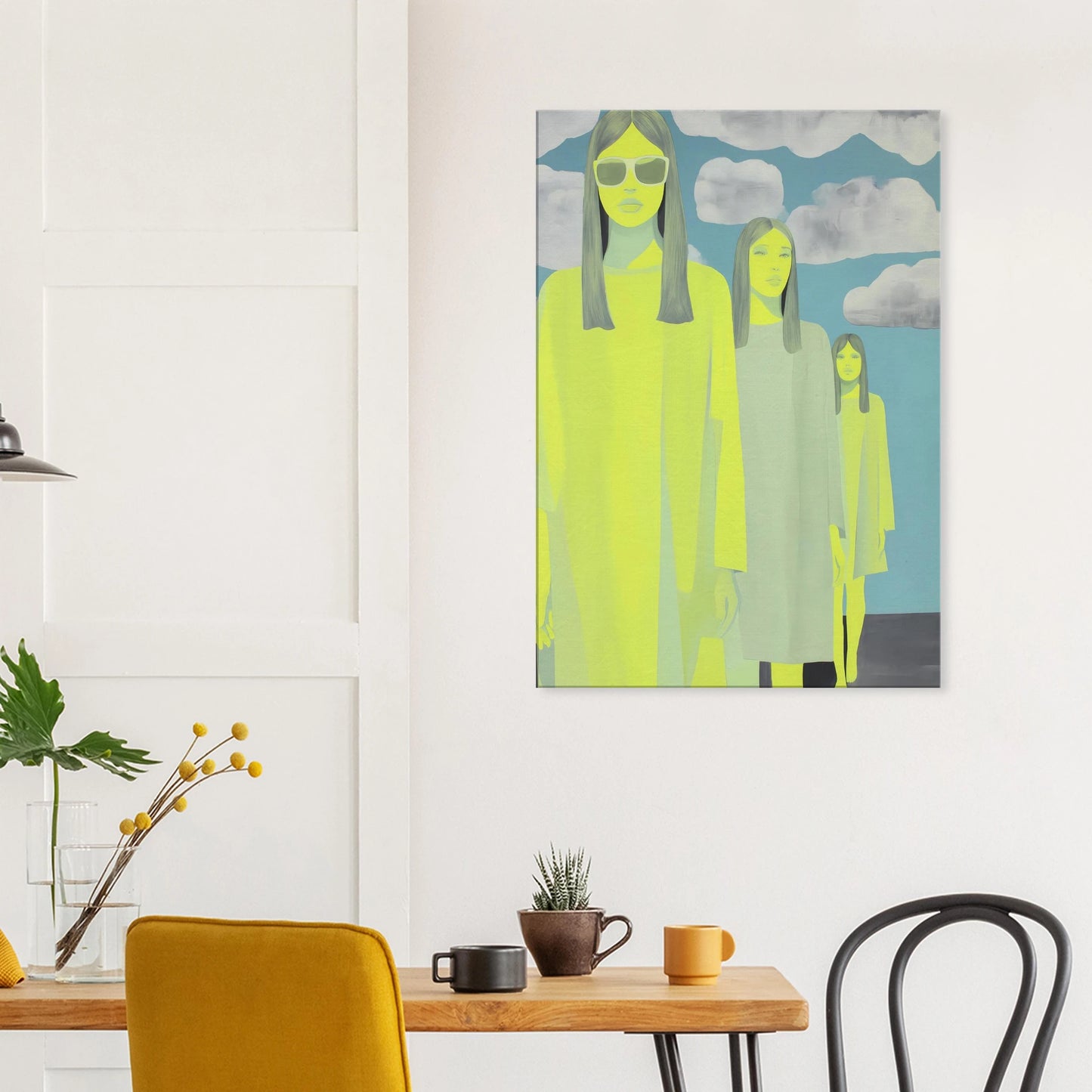Les Trois Silhouettes — tableau sur toile — vue 8 — art mural STNCL