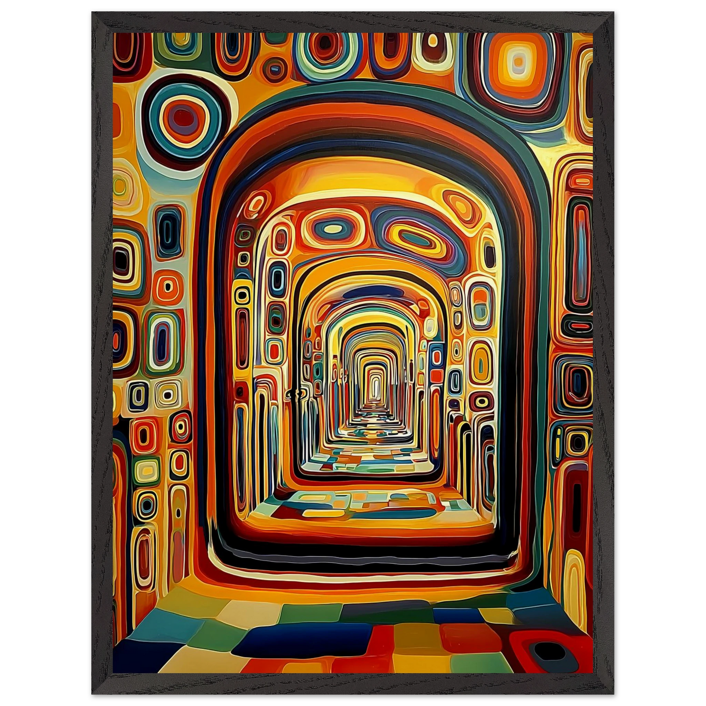 Enfilade Sans Fin — tableau encadré bois — vue 15 — art mural STNCL