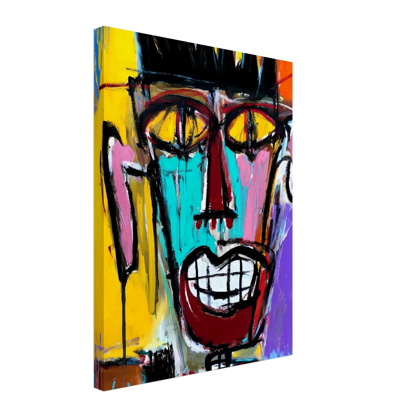 Sourire Carnassier — tableau sur toile — vue 5 — art mural STNCL