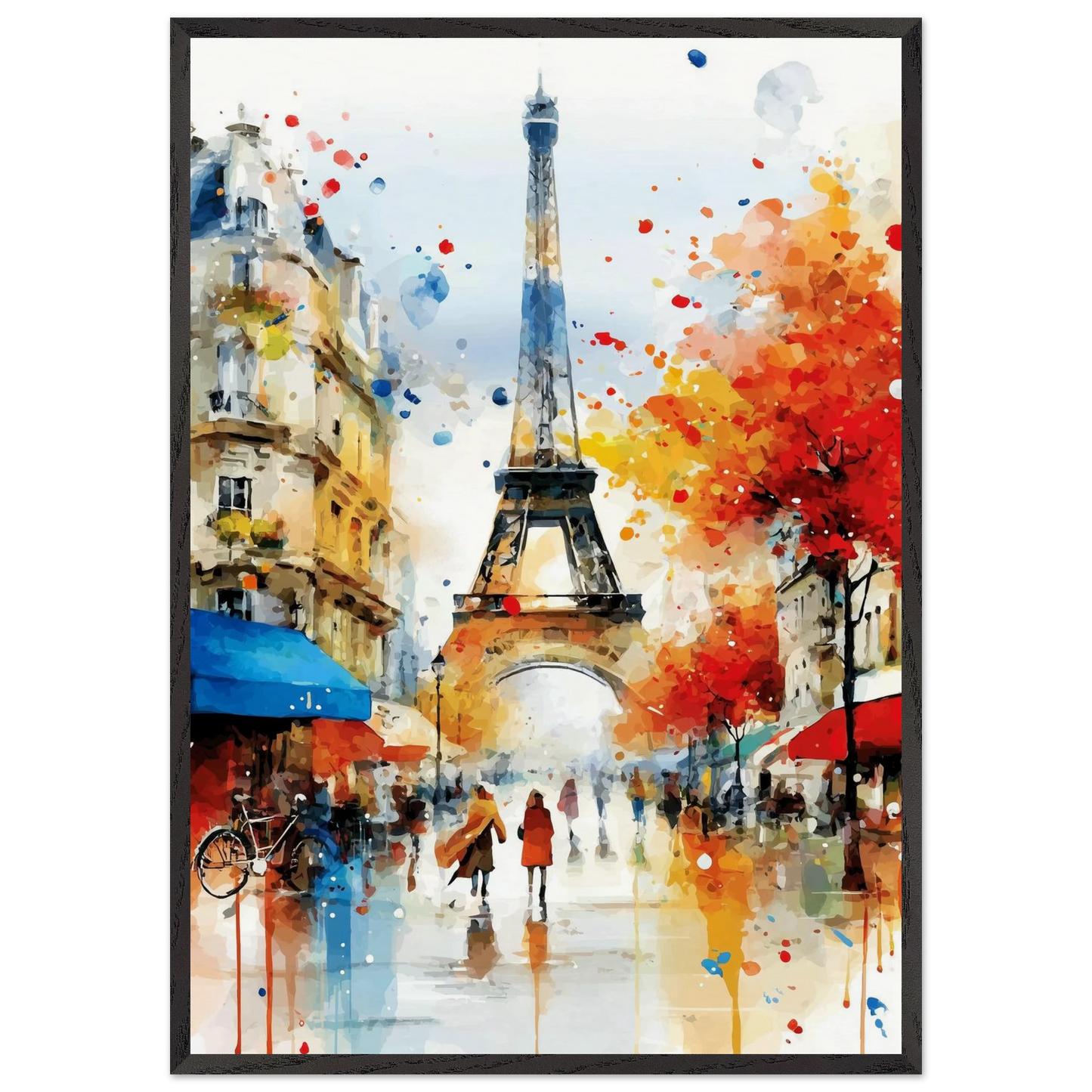 Paris Sous les Éclaboussures — tableau encadré bois — art mural STNCL