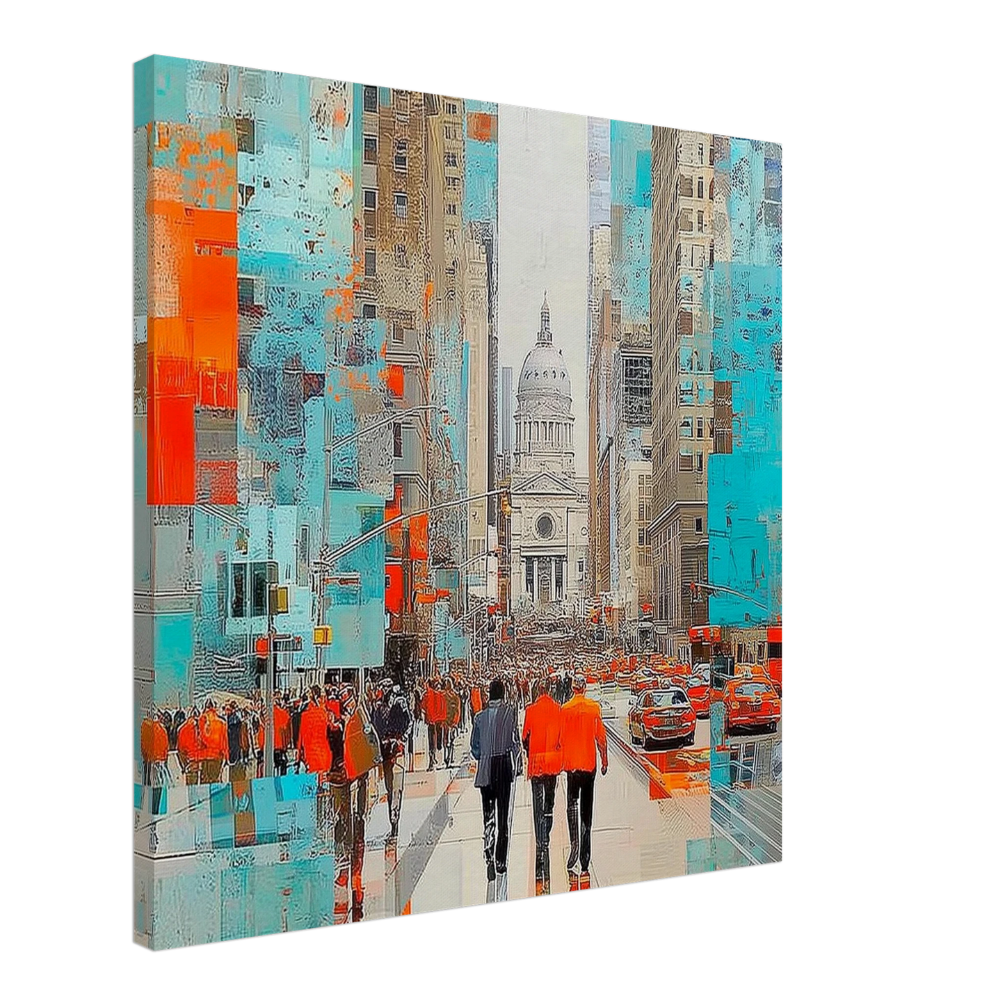 Foule vers le Dôme — tableau sur toile — art mural STNCL