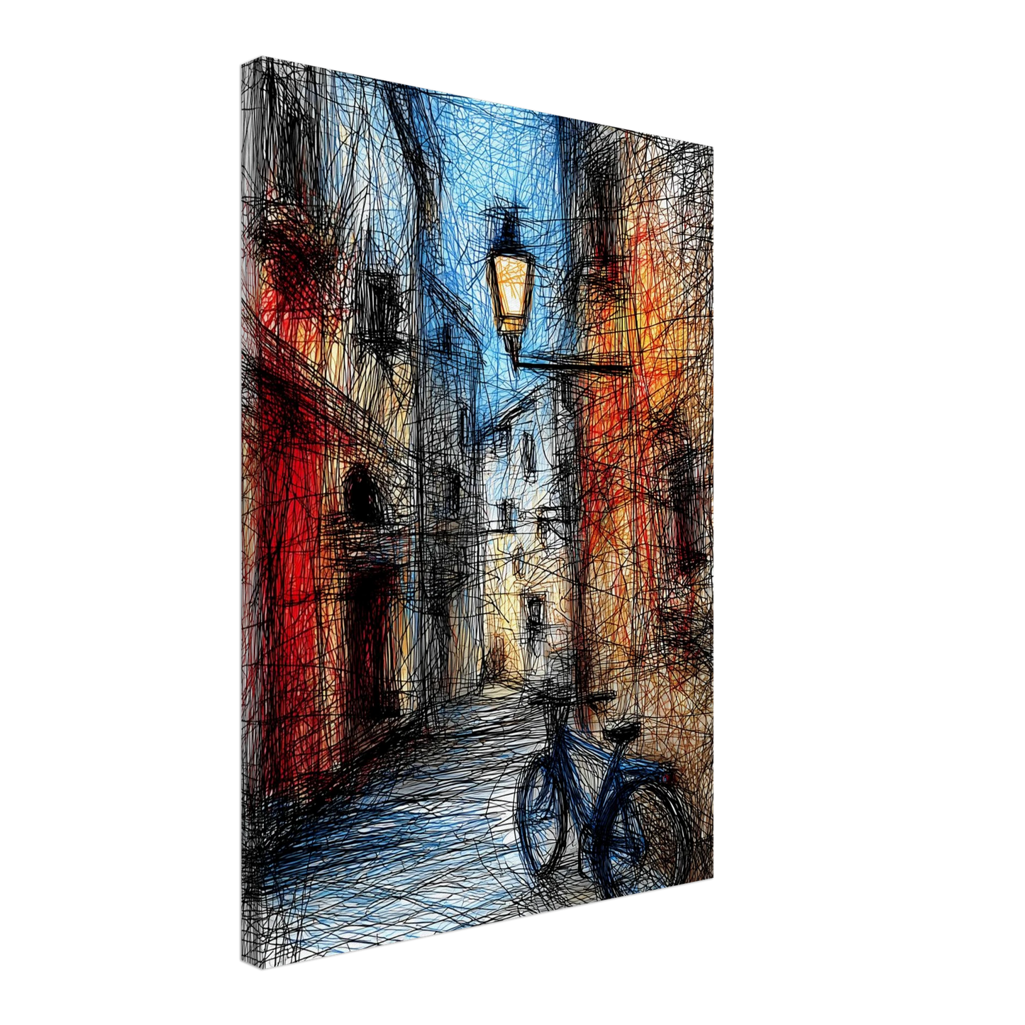 Ruelle à la Lanterne — tableau sur toile — vue 3 — art mural STNCL