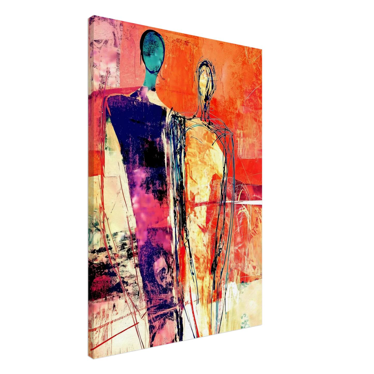 Deux Présences — tableau sur toile — art mural STNCL