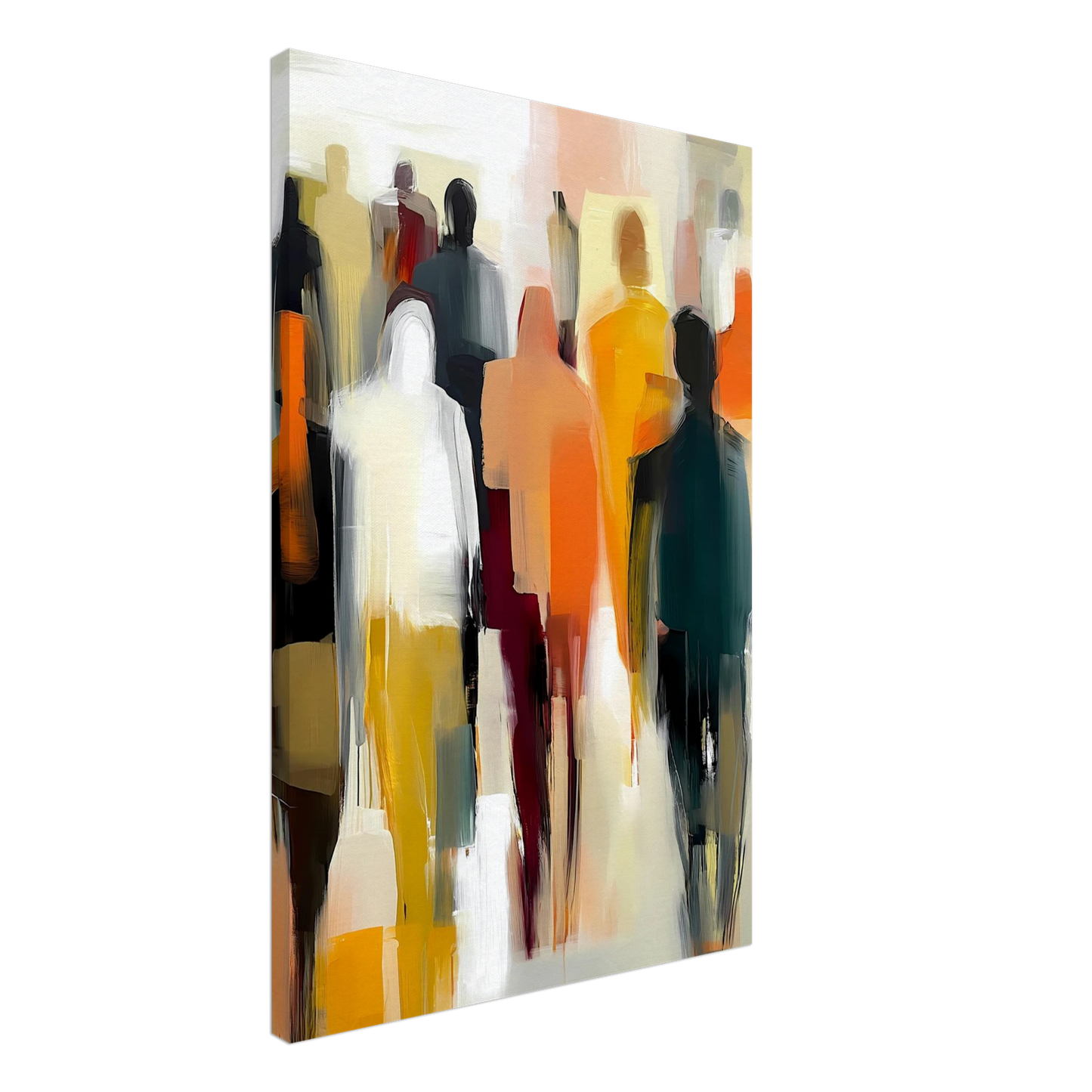 Foule Silencieuse — tableau sur toile — vue 2 — art mural STNCL
