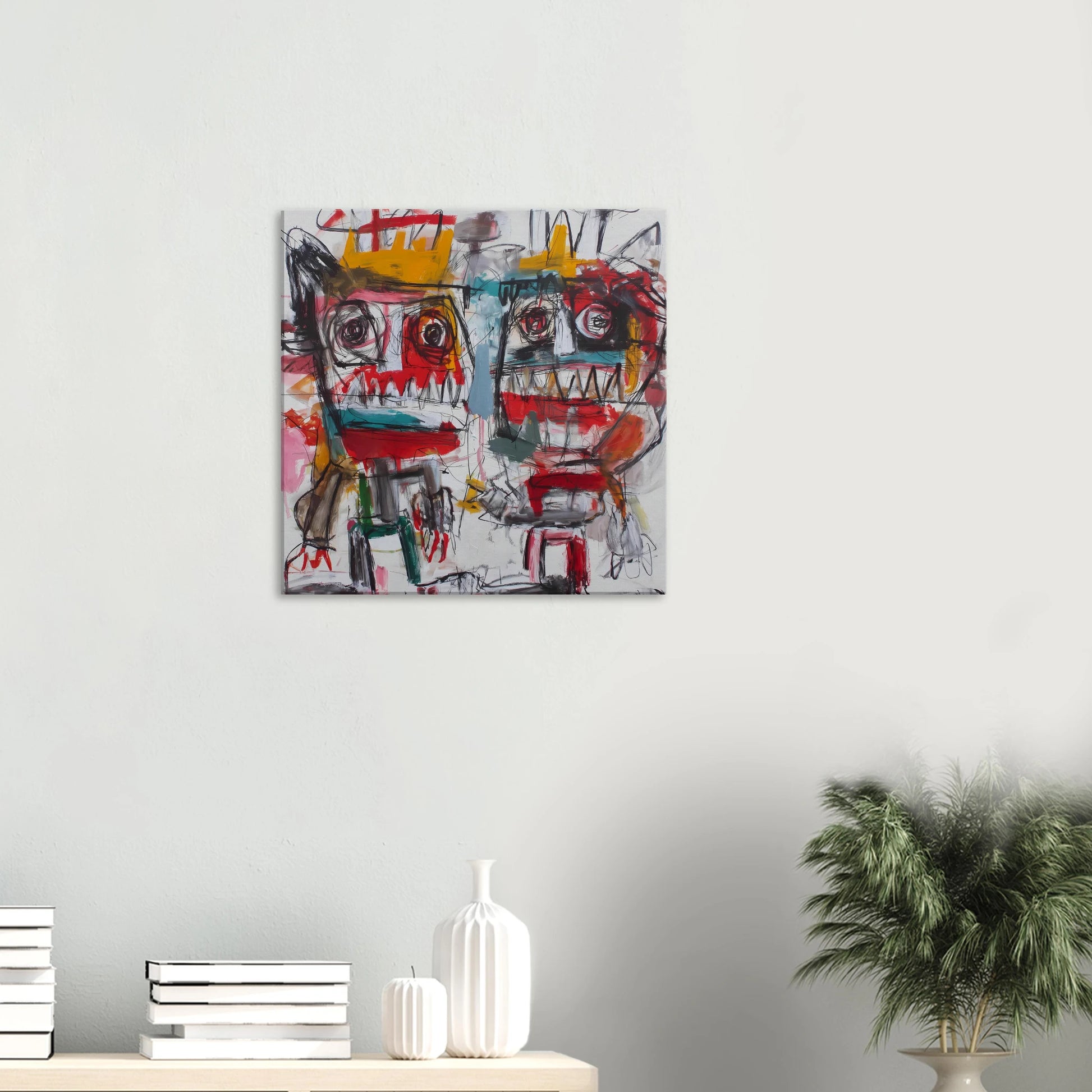 Rois Crânes — tableau sur toile — vue 5 — art mural STNCL