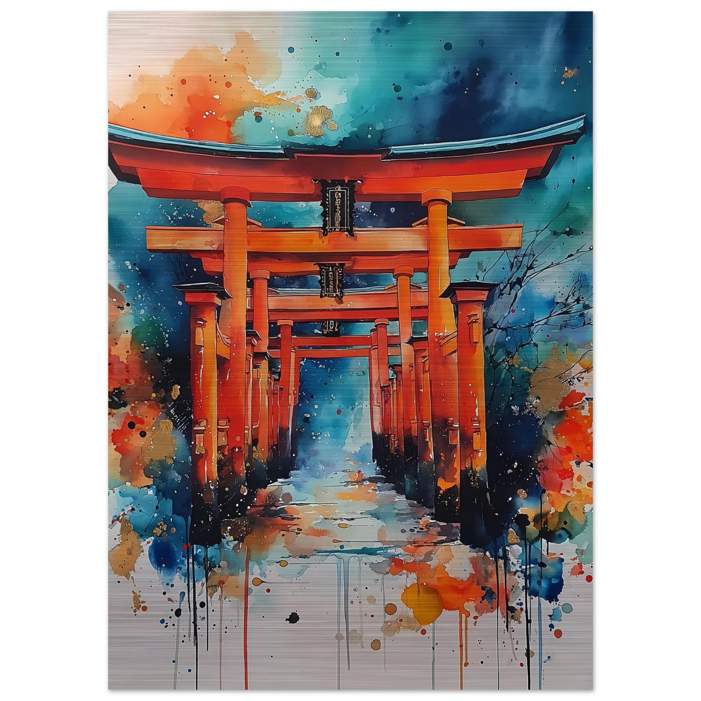 Le Sentier des Mille Portes — tableau aluminium — vue 4 — art mural STNCL