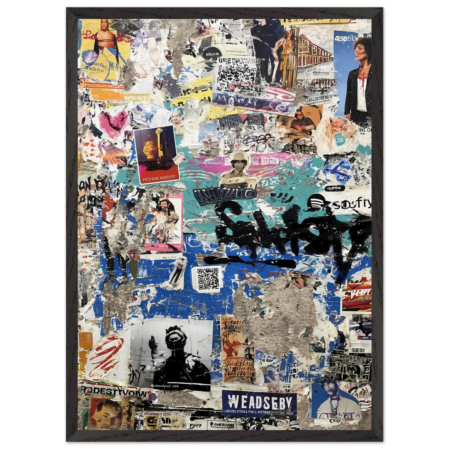 Le Mur Affiché — tableau encadré bois — vue 10 — art mural STNCL