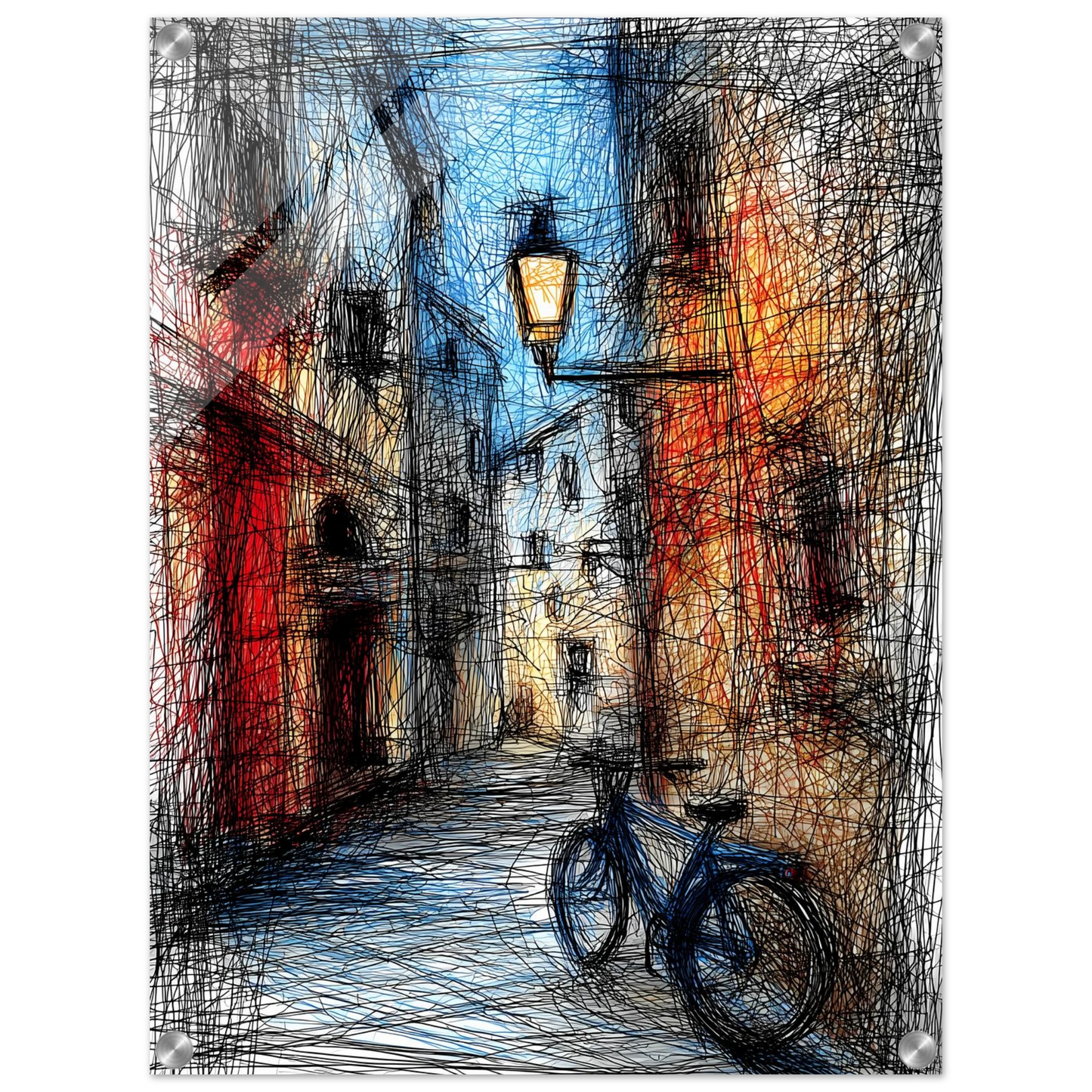 Ruelle à la Lanterne — tableau plexiglas — vue 4 — art mural STNCL