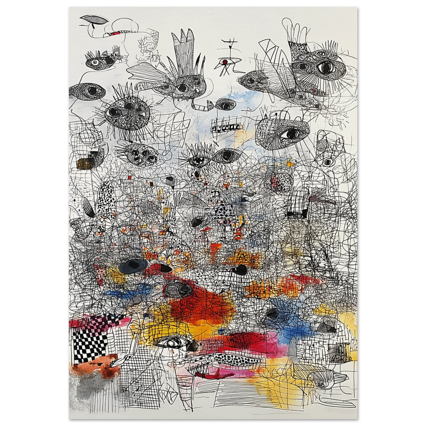 Regards Flottants Sans Fin — affiche d'art — art mural STNCL