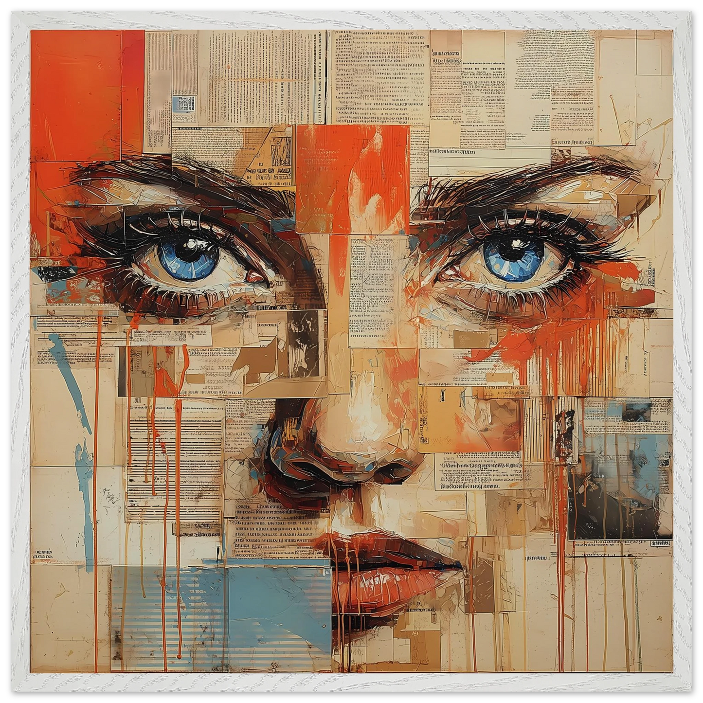 Sur les Pages — tableau encadré bois — vue 5 — art mural STNCL