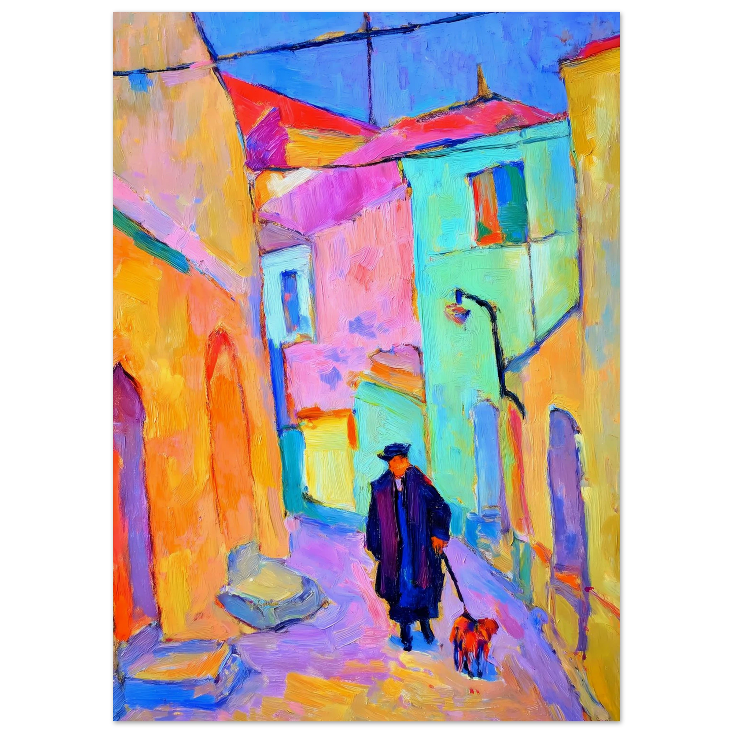 Le Promeneur en Bleu — affiche d'art — vue 5 — art mural STNCL