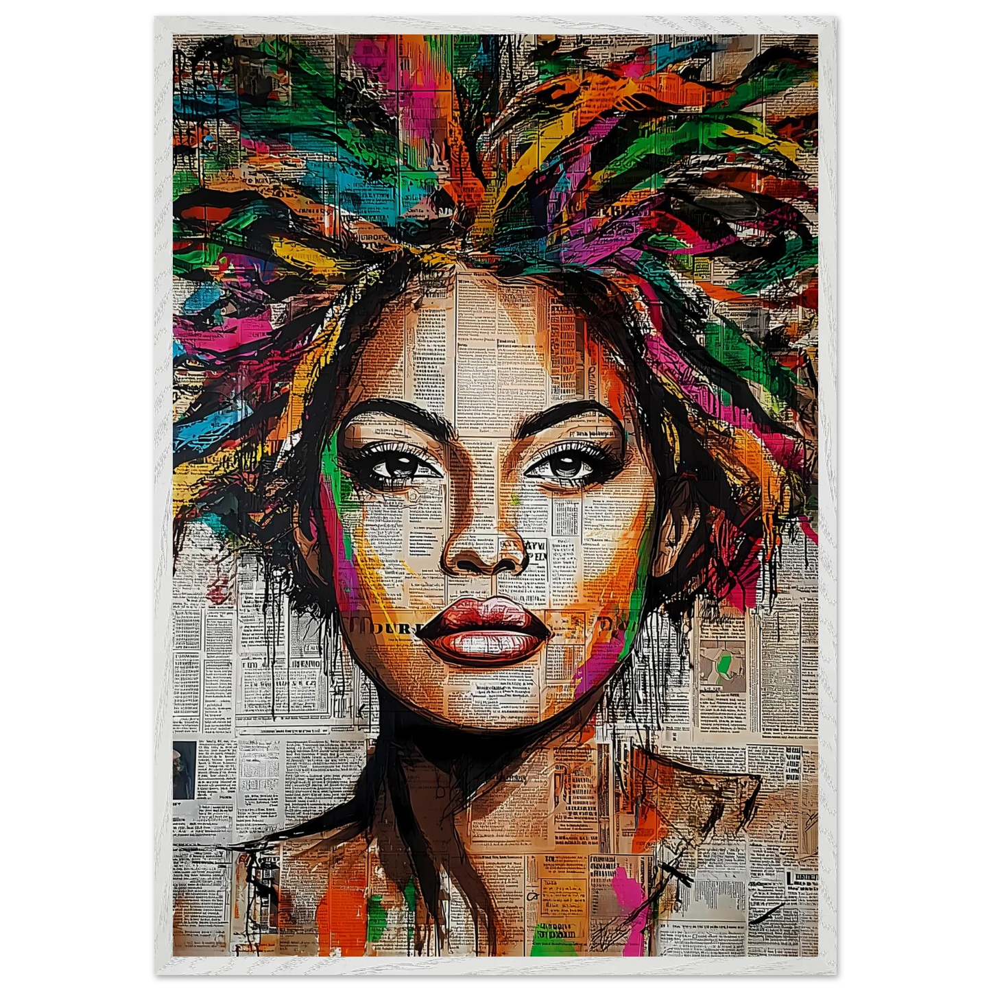 Tête d'Affiche — tableau encadré bois — vue 5 — art mural STNCL