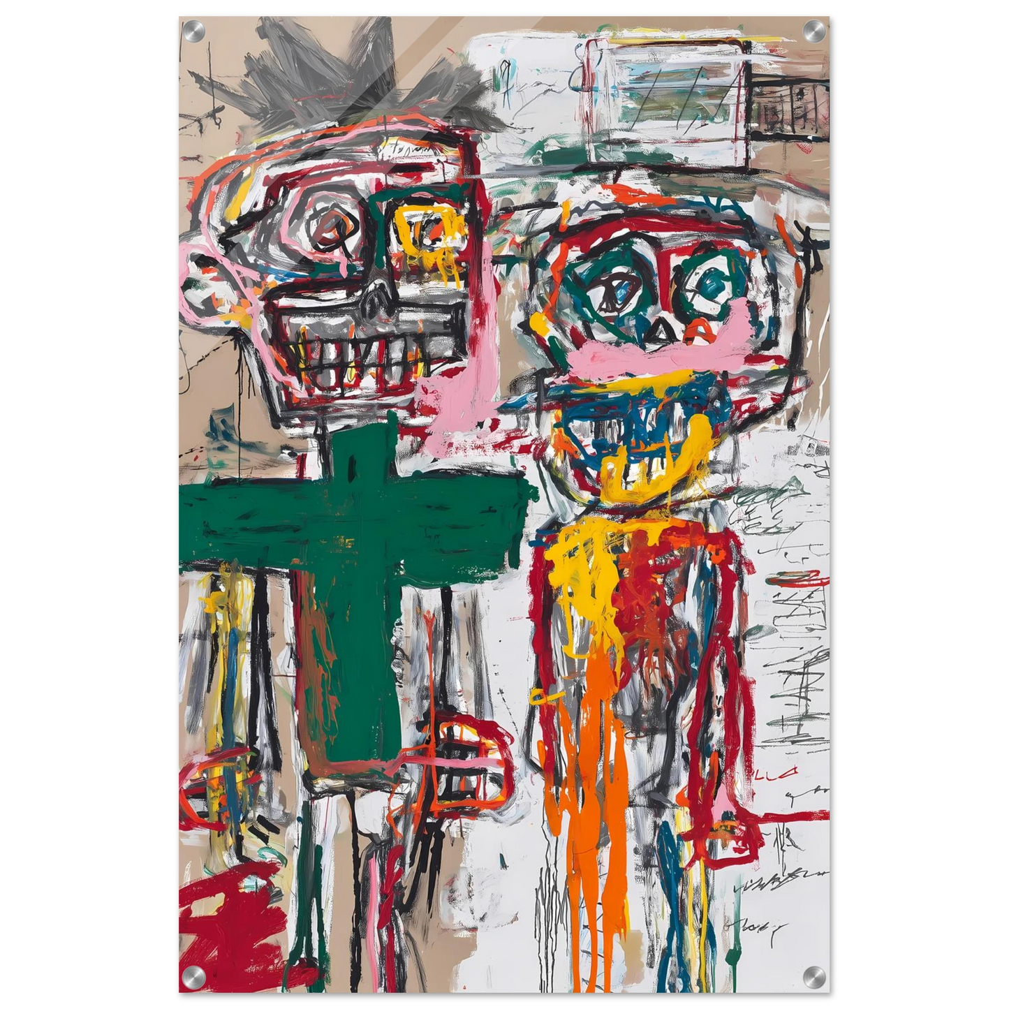 Deux Totems — tableau plexiglas — vue 5 — art mural STNCL