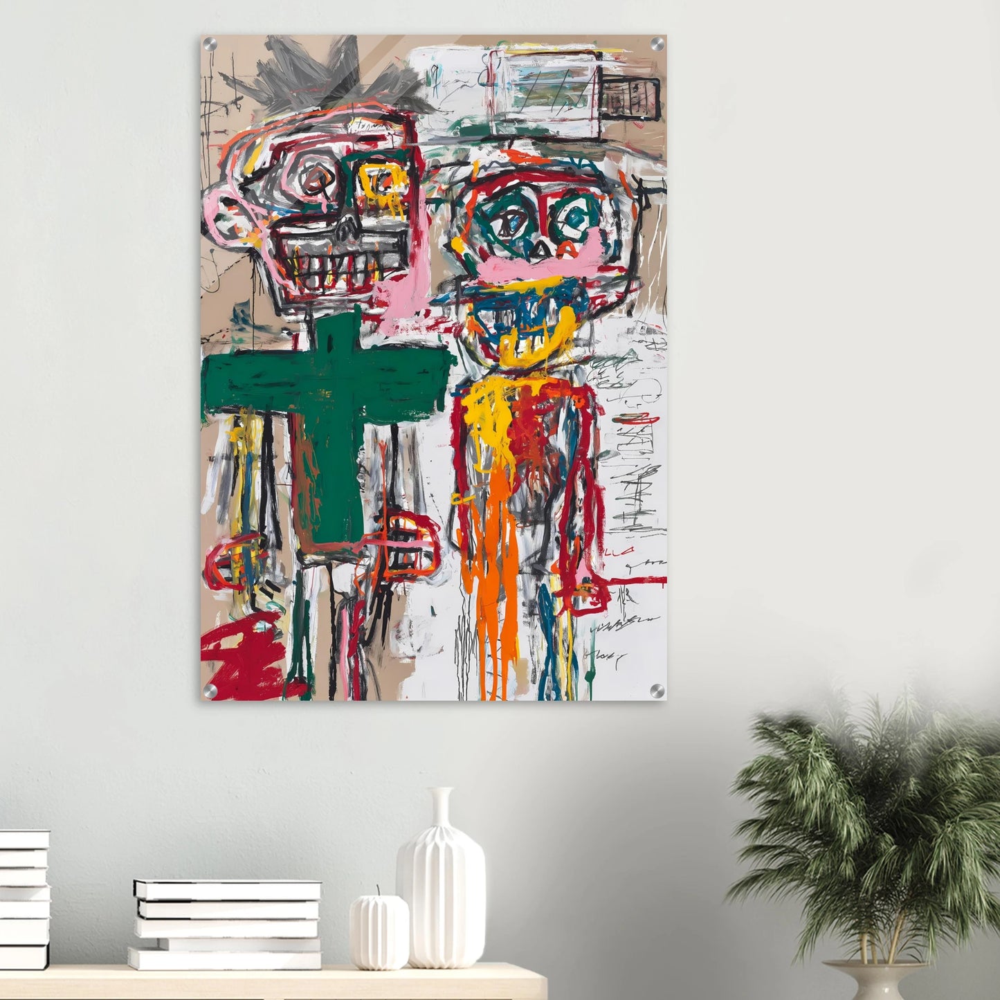 Deux Totems — tableau plexiglas — vue 6 — art mural STNCL