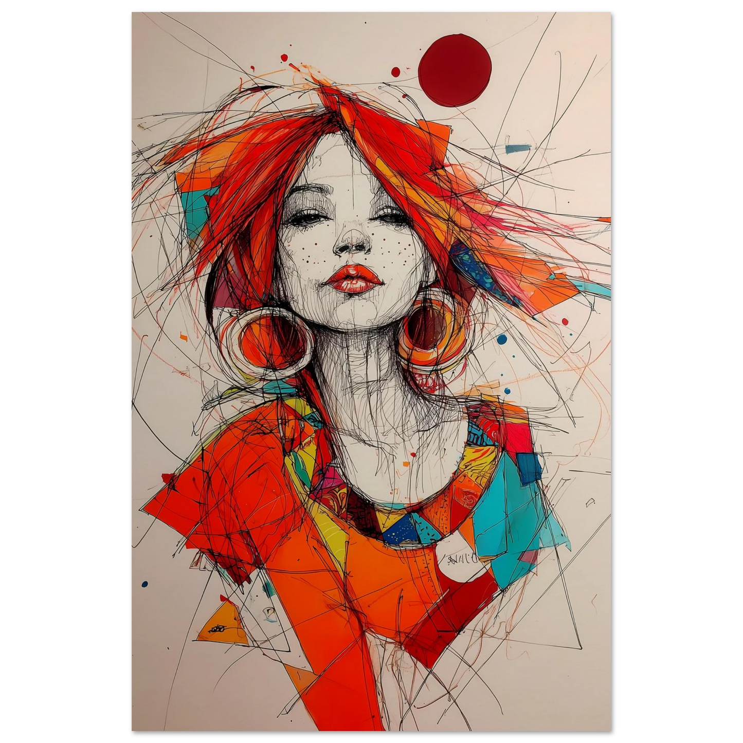 Créoles et Crayon — affiche d'art — vue 4 — art mural STNCL