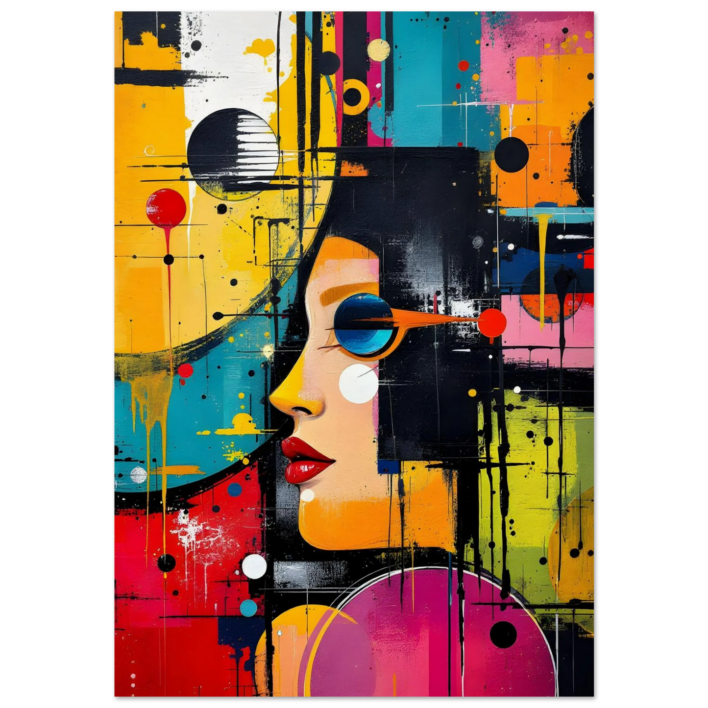 Portrait Femme Pop Art — affiche d'art — art mural STNCL