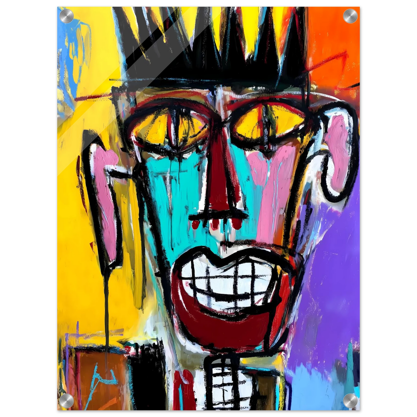 Sourire Carnassier — tableau plexiglas — vue 4 — art mural STNCL