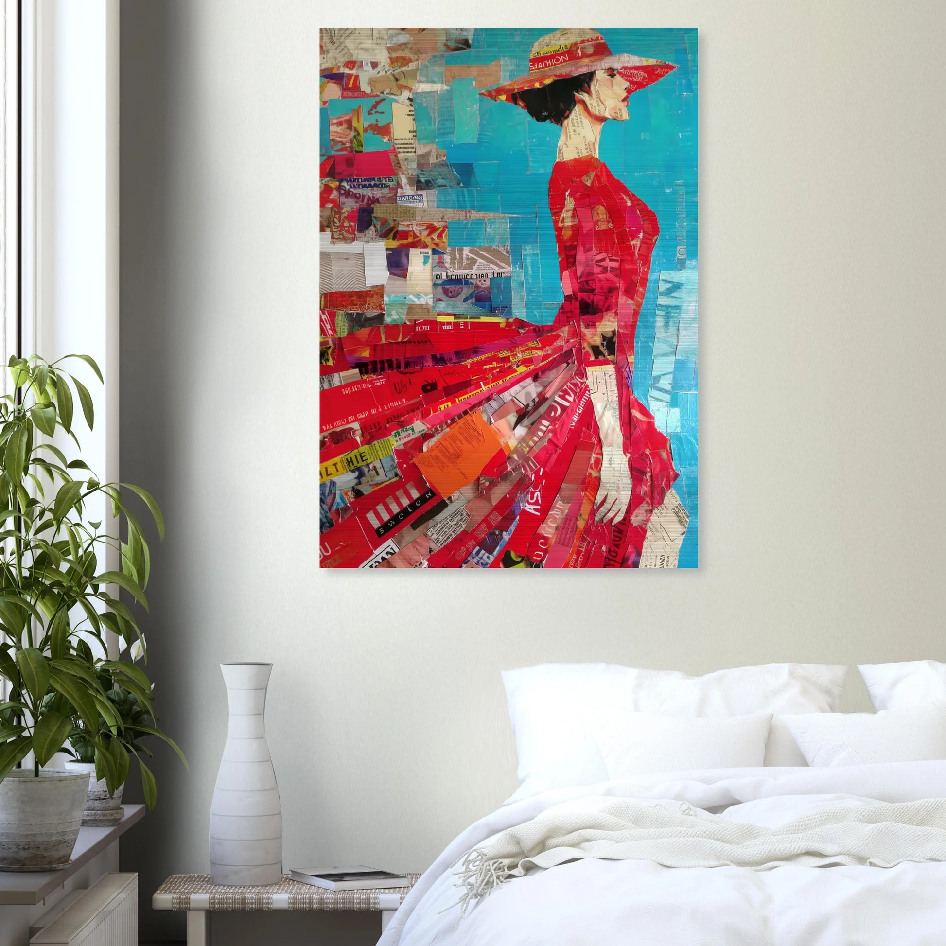 La Robe Rouge — tableau aluminium — vue 7 — art mural STNCL