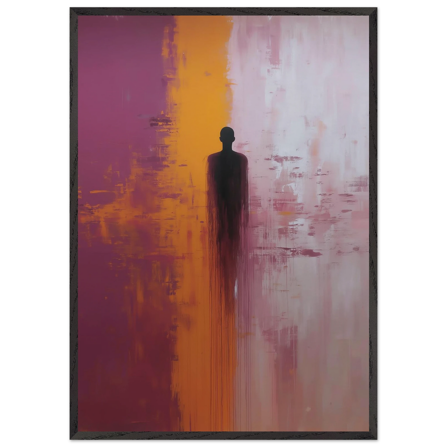Silhouette Dans La Lumière — tableau encadré bois — art mural STNCL
