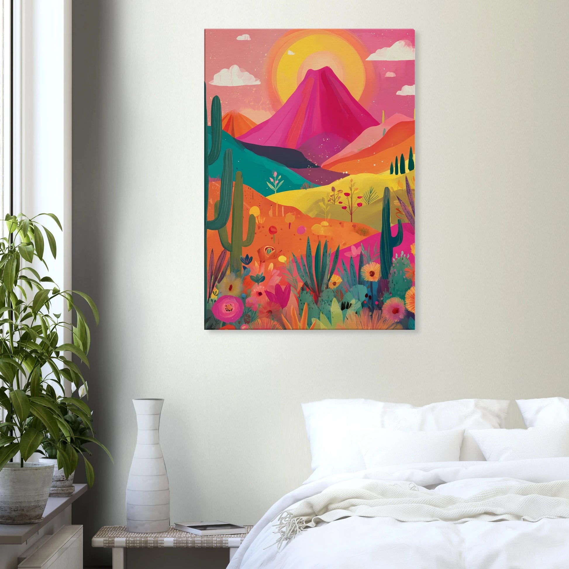 Volcan Fleuri — tableau sur toile — vue 7 — art mural STNCL