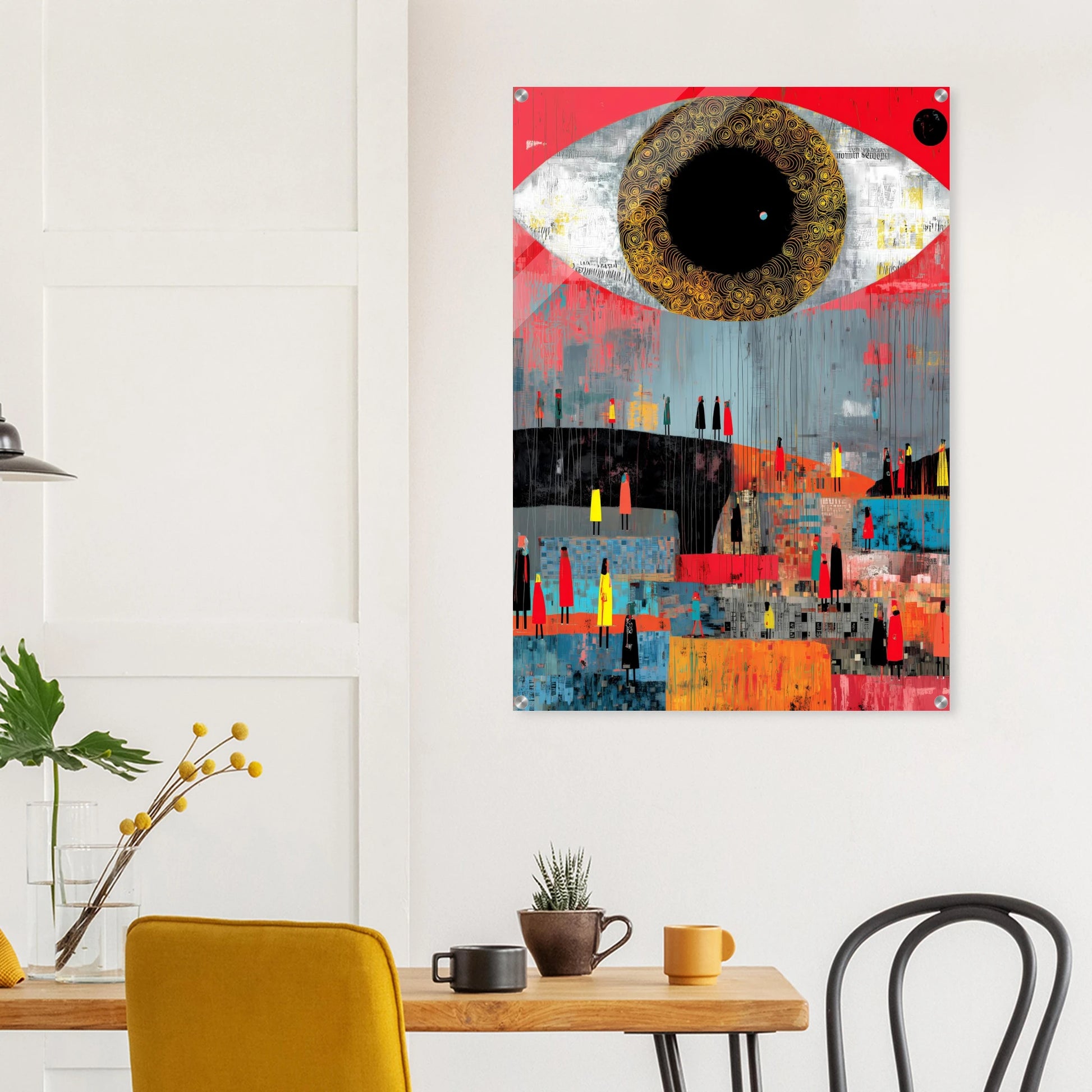 L'Oeil et la Foule — tableau plexiglas — vue 8 — art mural STNCL
