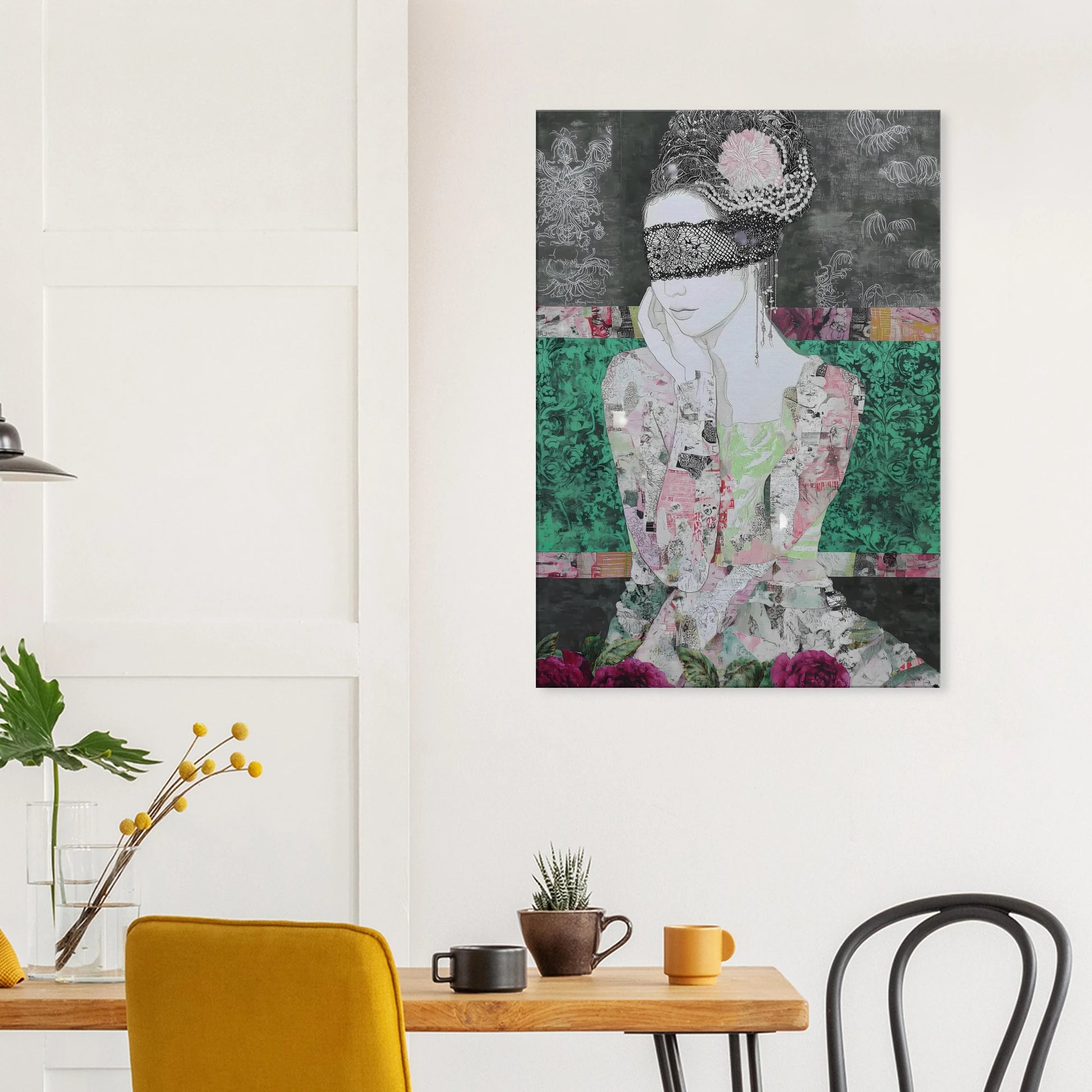 Dame de Dentelle — tableau sur toile — vue 8 — art mural STNCL