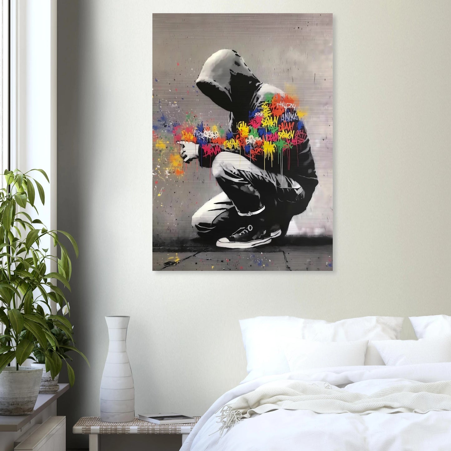 Le Graffeur — tableau aluminium — vue 7 — art mural STNCL