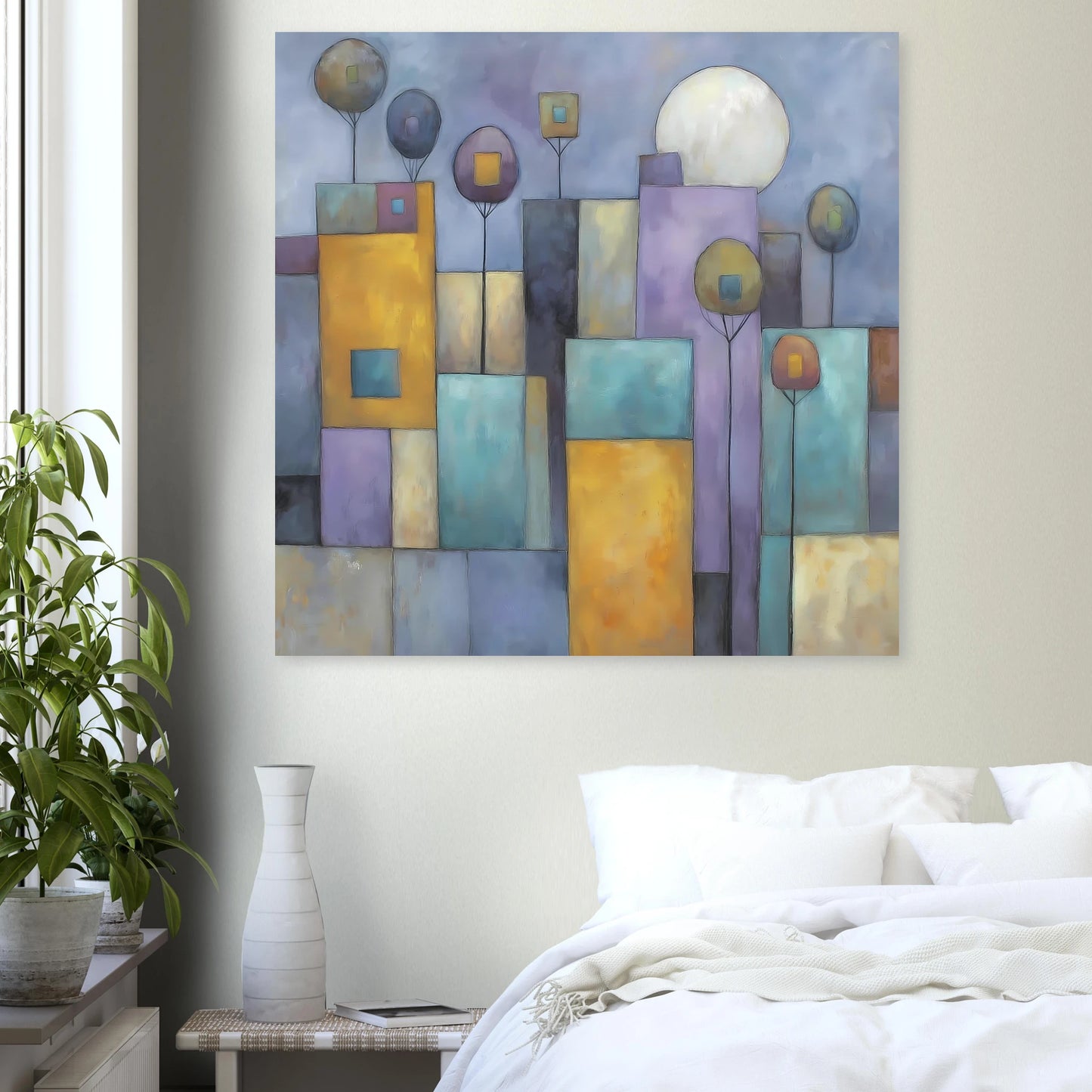 Ville sous la Lune — affiche d'art — vue 7 — art mural STNCL