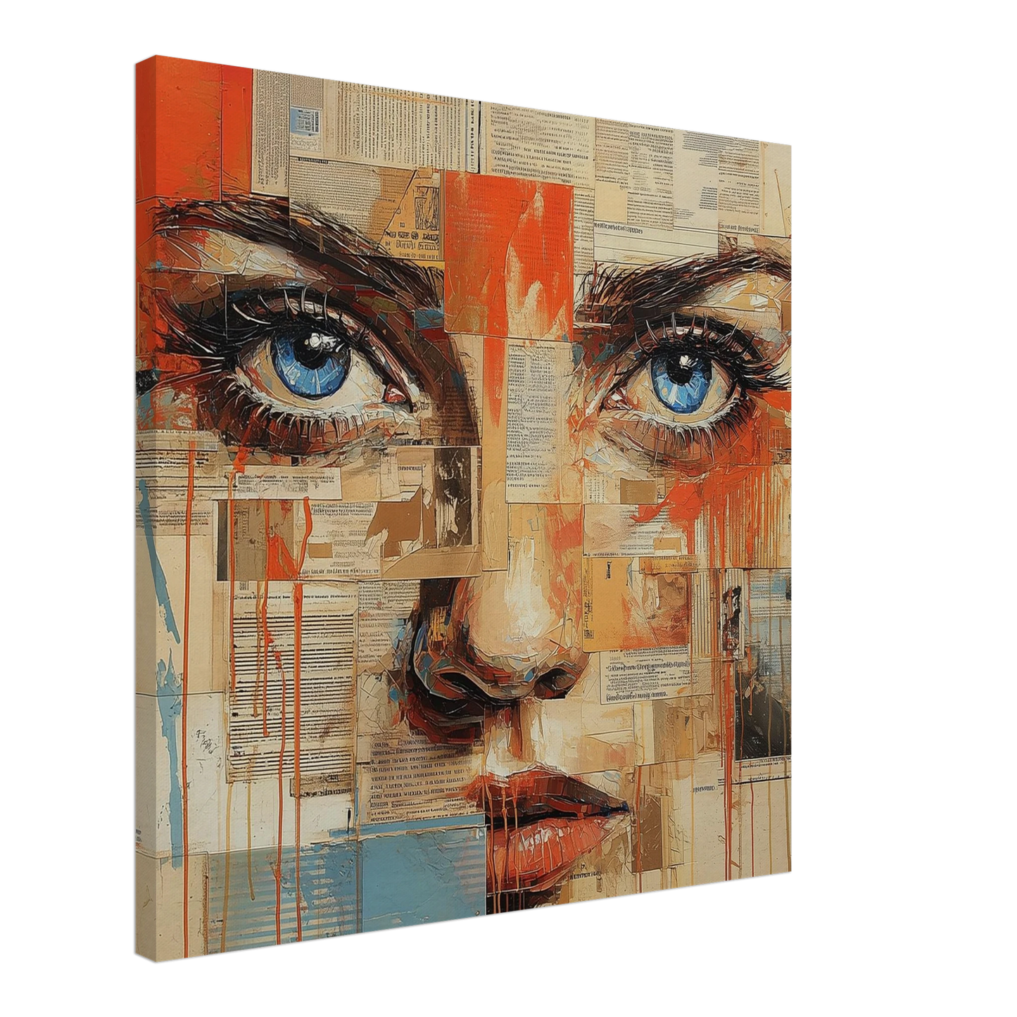 Encre et Mémoire Froissée — tableau sur toile — art mural STNCL