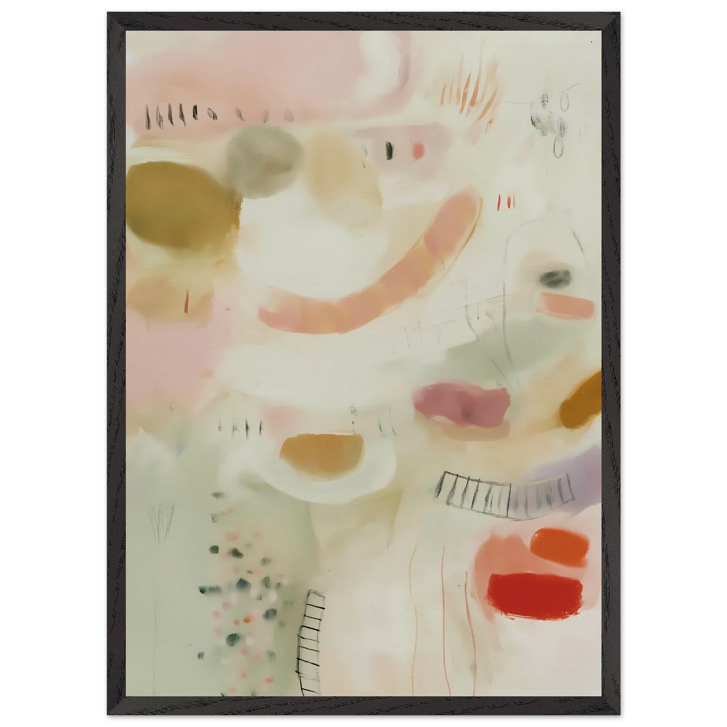 Murmures Pastel — tableau encadré bois — vue 10 — art mural STNCL
