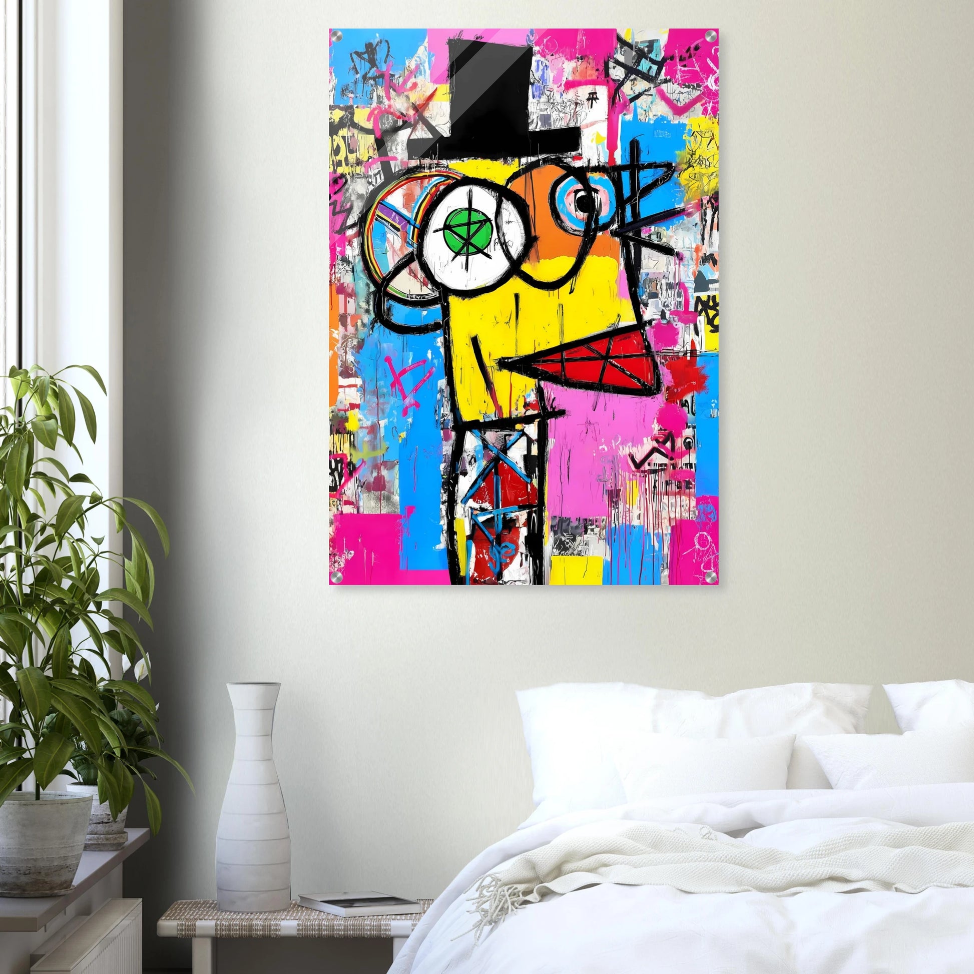 L'Homme au Chapeau Noir — tableau plexiglas — vue 7 — art mural STNCL