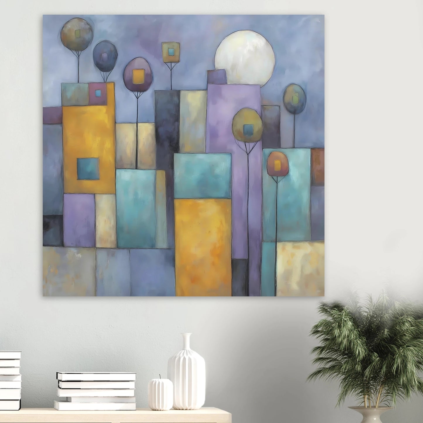 Ville sous la Lune — affiche d'art — vue 6 — art mural STNCL