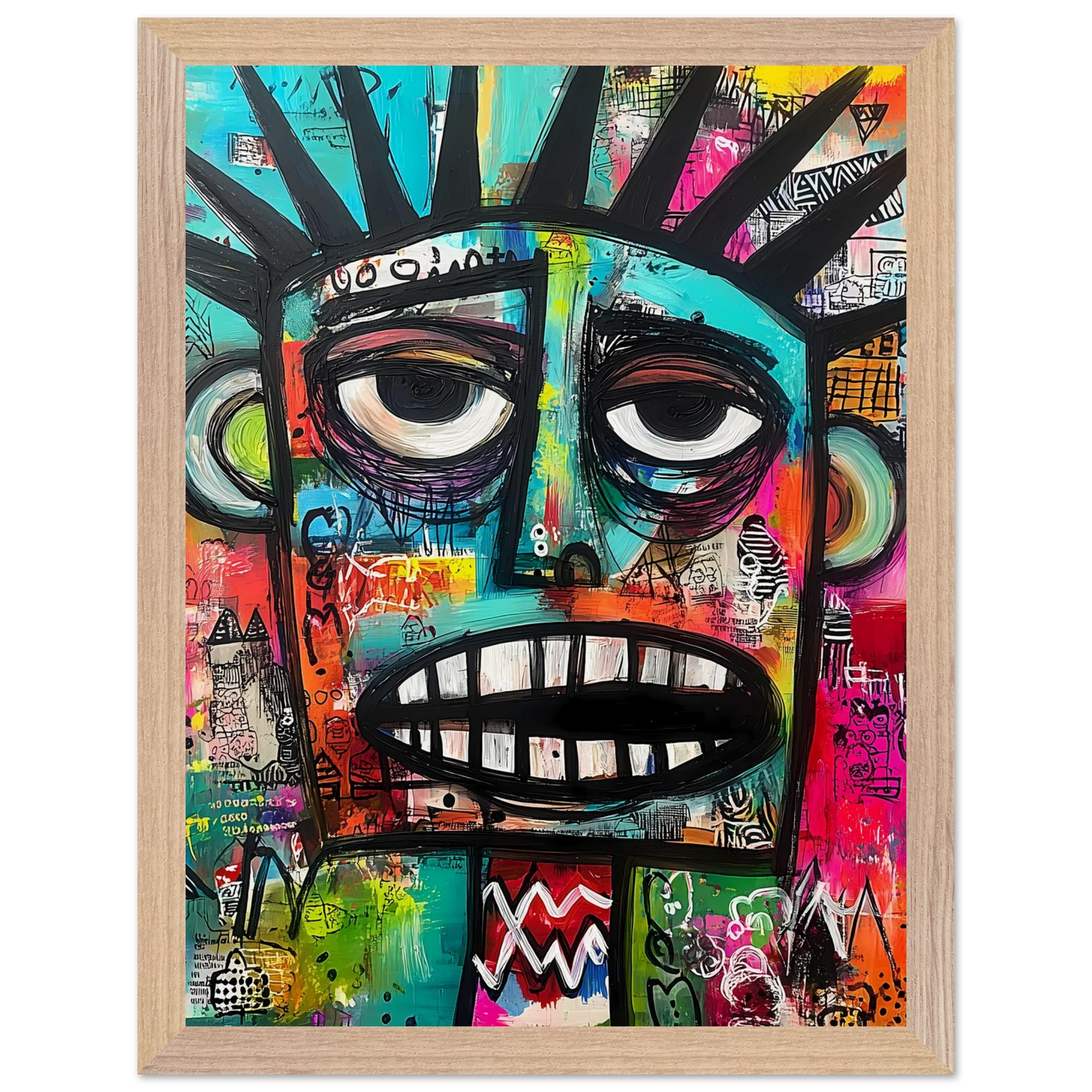 Le Cri Muet — tableau encadré bois — vue 12 — art mural STNCL