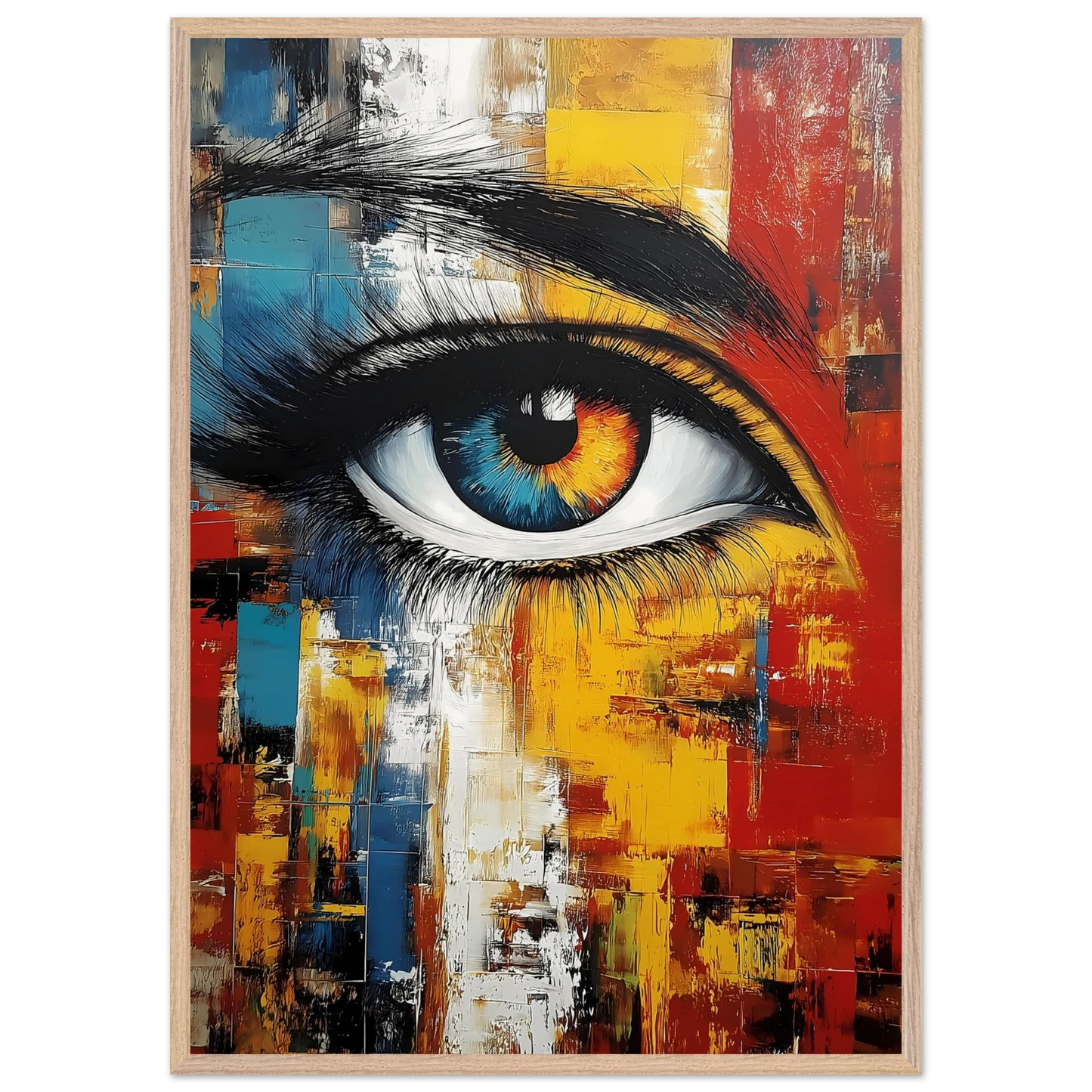L'Œil Hétérochrome — tableau encadre bois — vue 6 — art mural STNCL