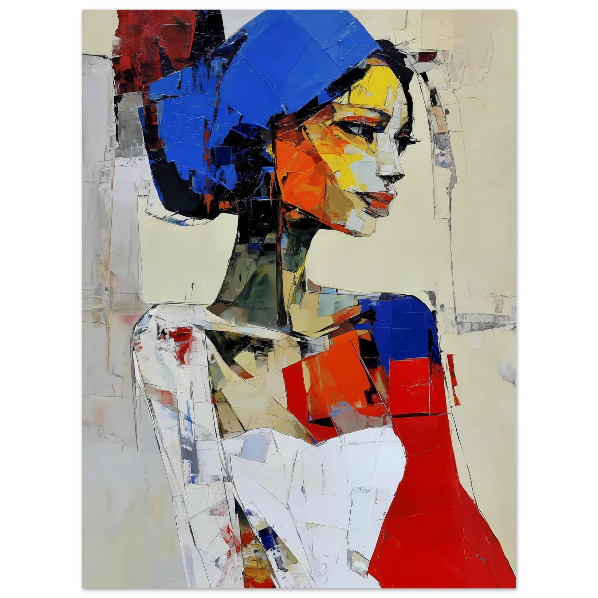 Profil en Éclats de Couleur — affiche d'art — vue 2 — art mural STNCL