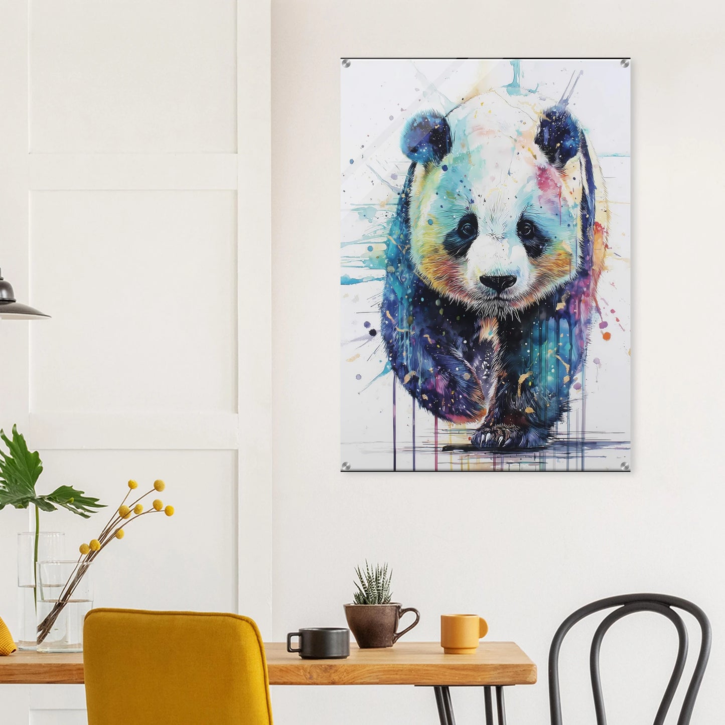 Panda Constellé — tableau plexiglas — vue 8 — art mural STNCL