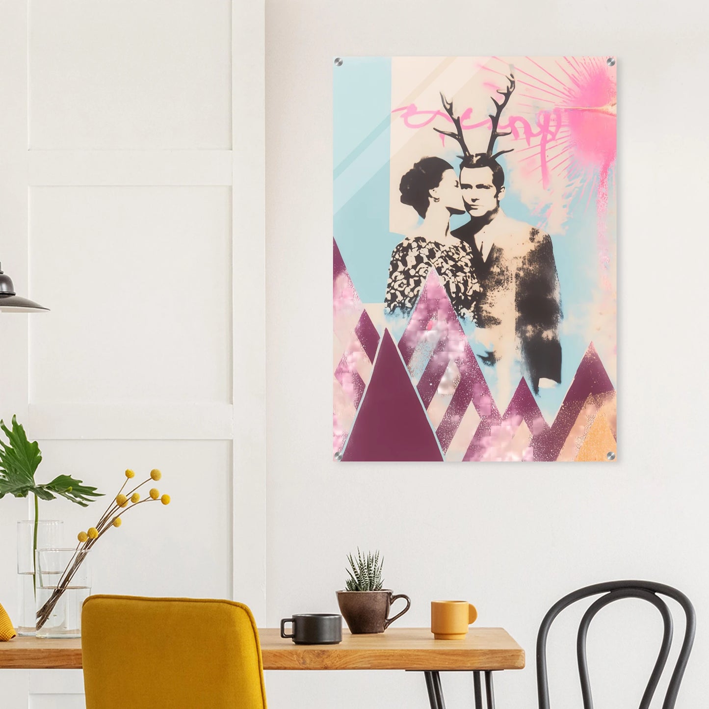 Le Couple aux Bois — tableau plexiglas — vue 8 — art mural STNCL