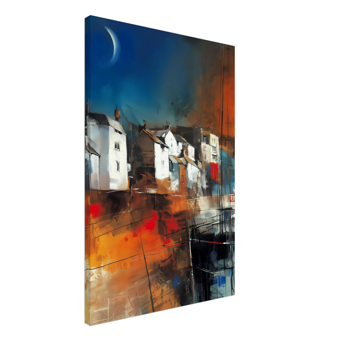 Port sous le Croissant de Lune — tableau sur toile — vue 2 — art mural STNCL