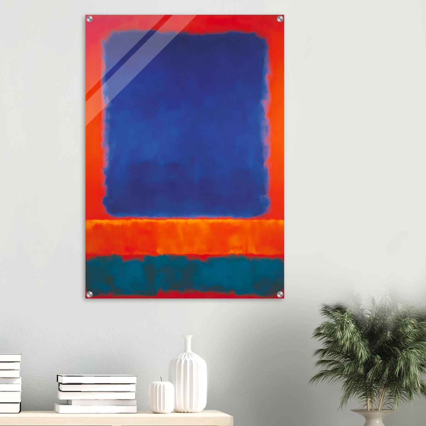 Bleu en Apesanteur — tableau plexiglas — vue 6 — art mural STNCL