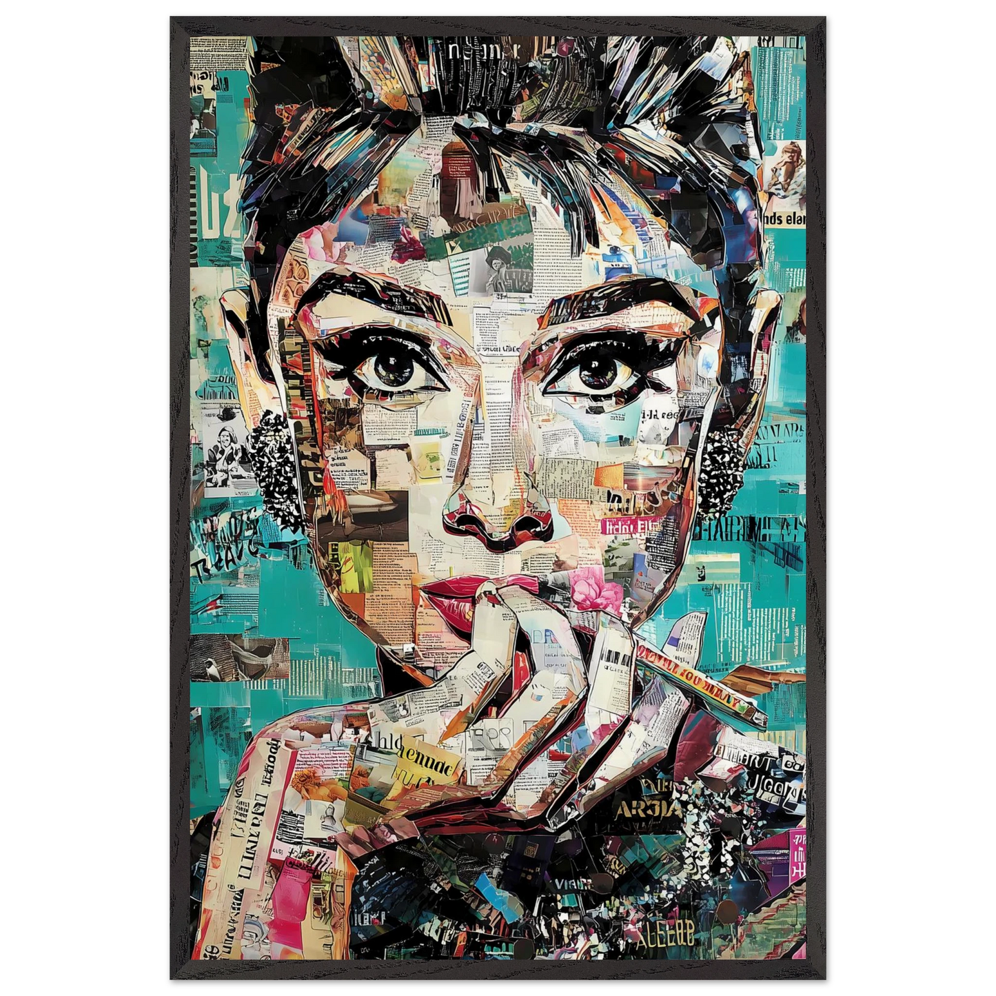 Regard de Papier — tableau encadré bois — vue 2 — art mural STNCL