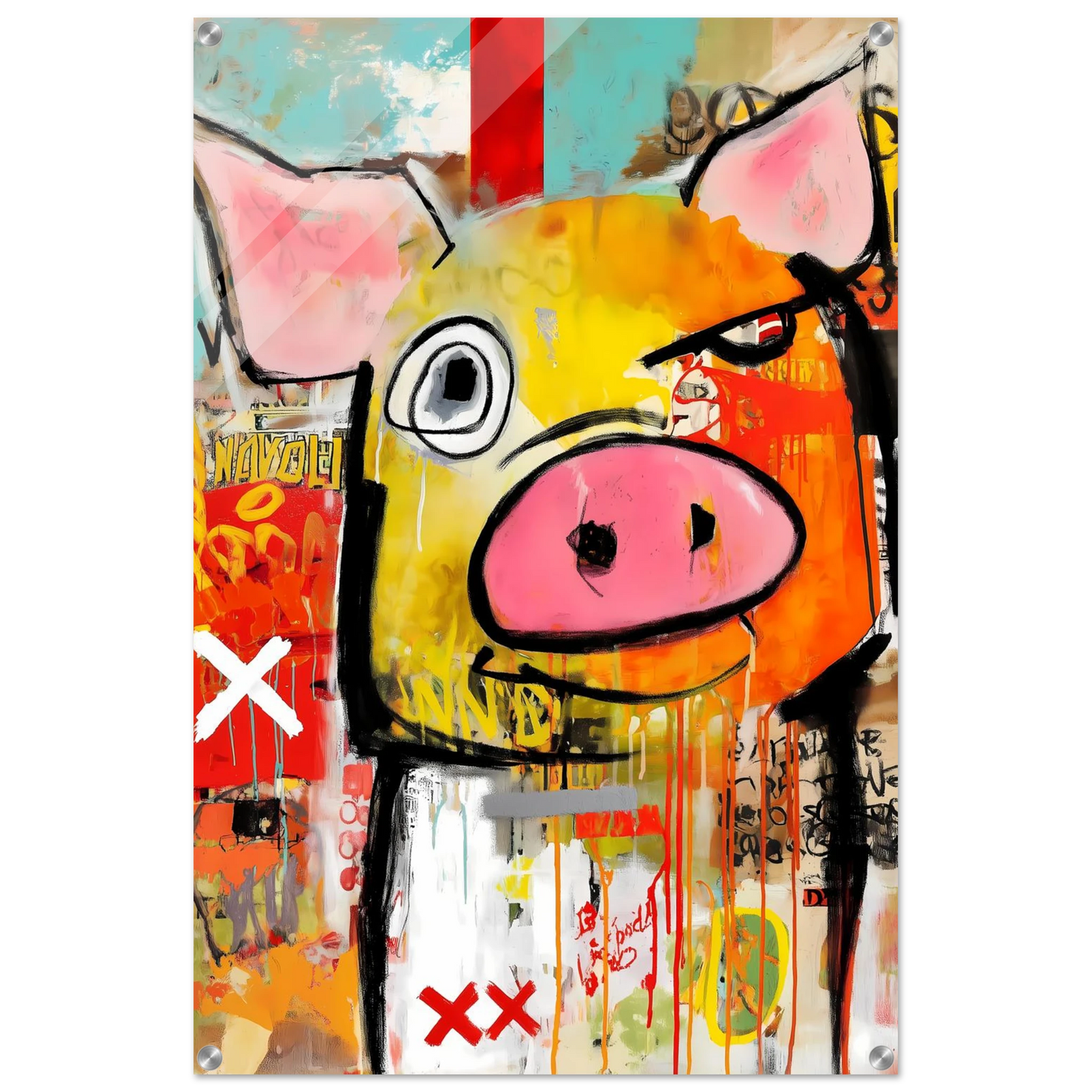 Le Cochon Bougon — tableau plexiglas — vue 5 — art mural STNCL