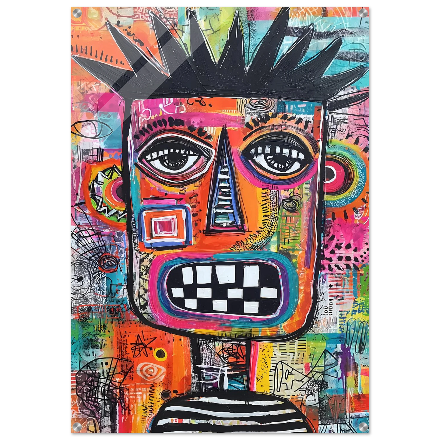 Masque Brut — tableau plexiglas — art mural STNCL